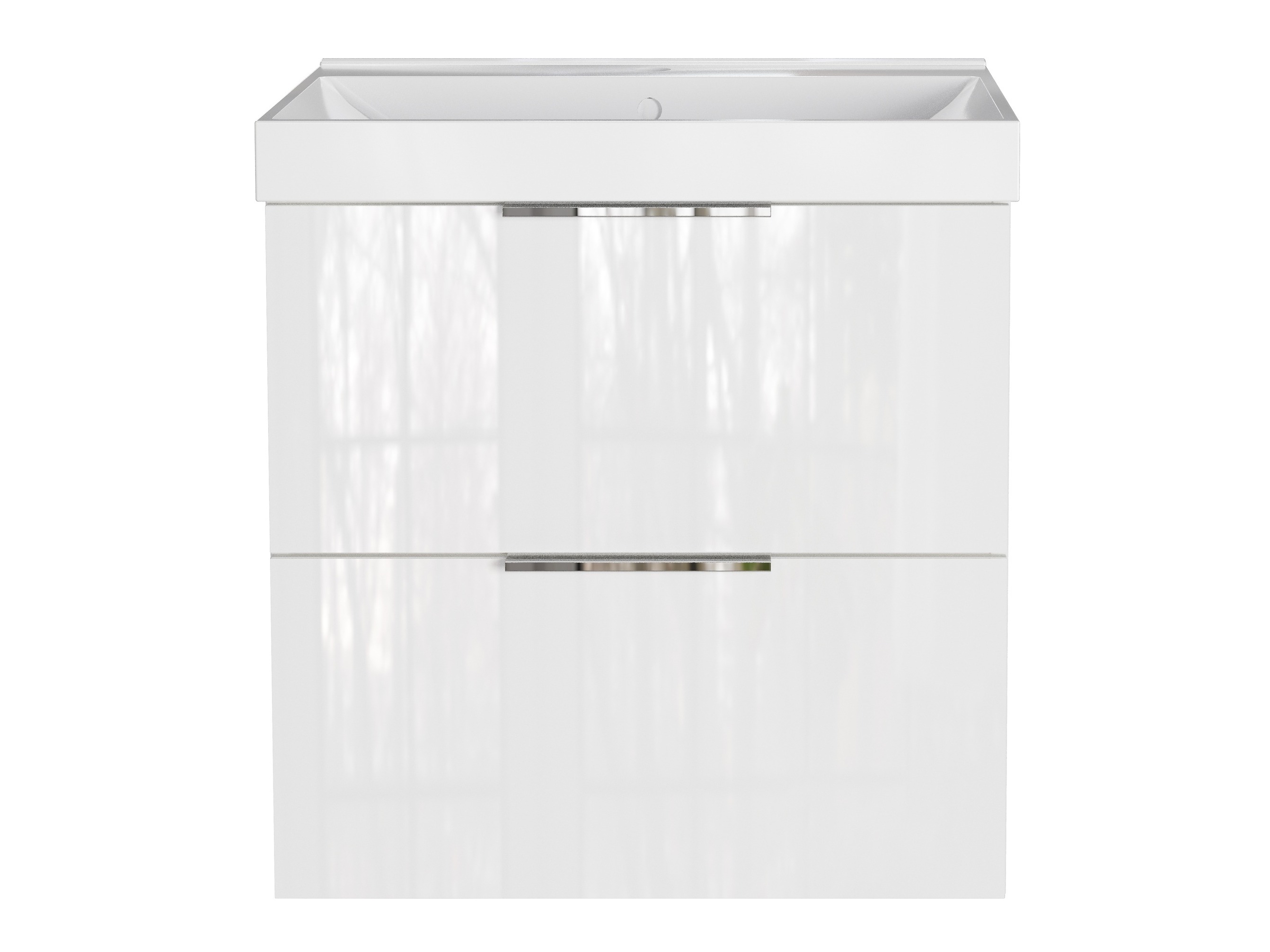 Viseča kopalniška omarica za umivalnik Sacramento 527 (Sijaj bela)