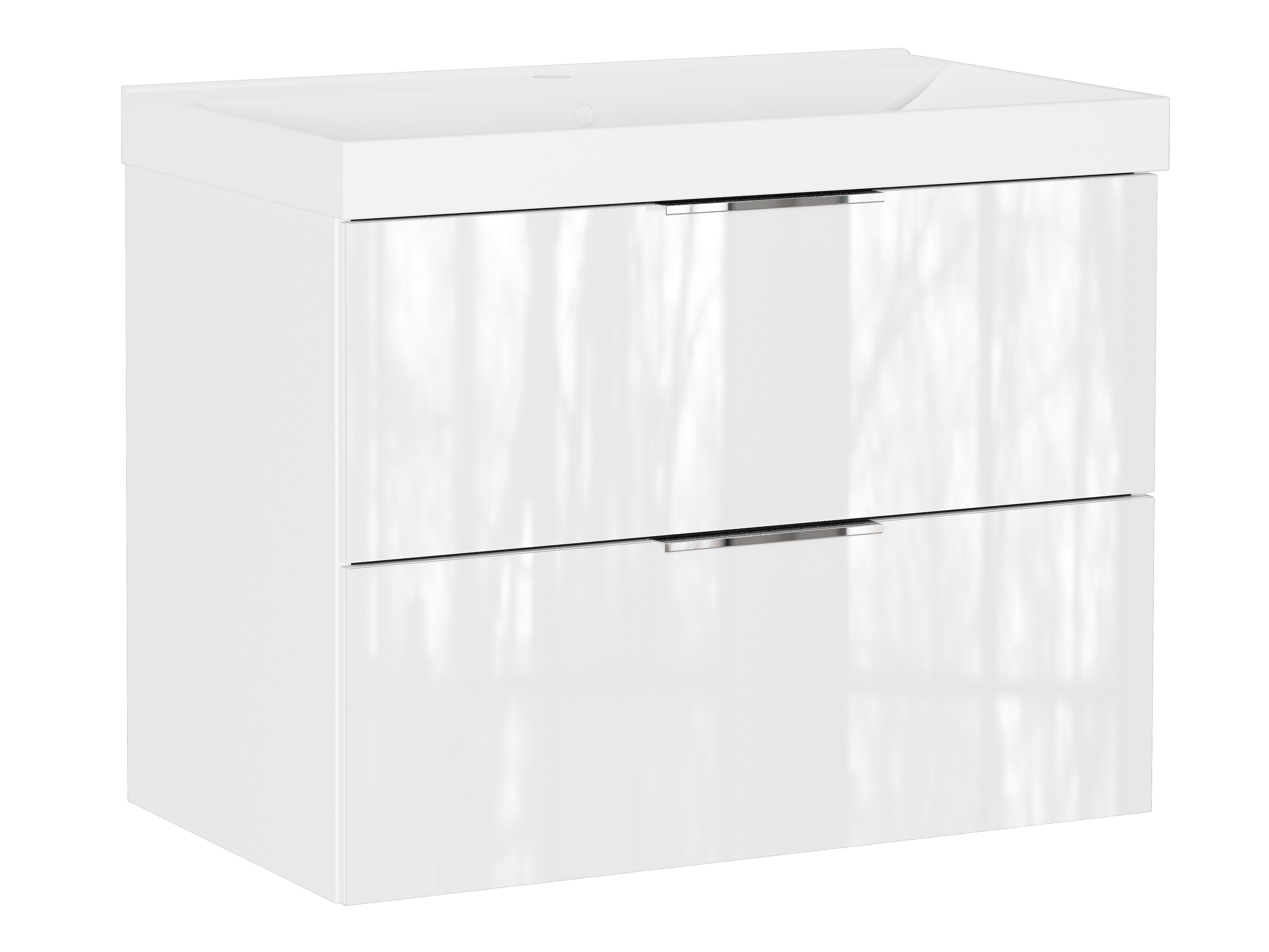 Viseča kopalniška omarica za umivalnik Sacramento 528 (Sijaj bela)