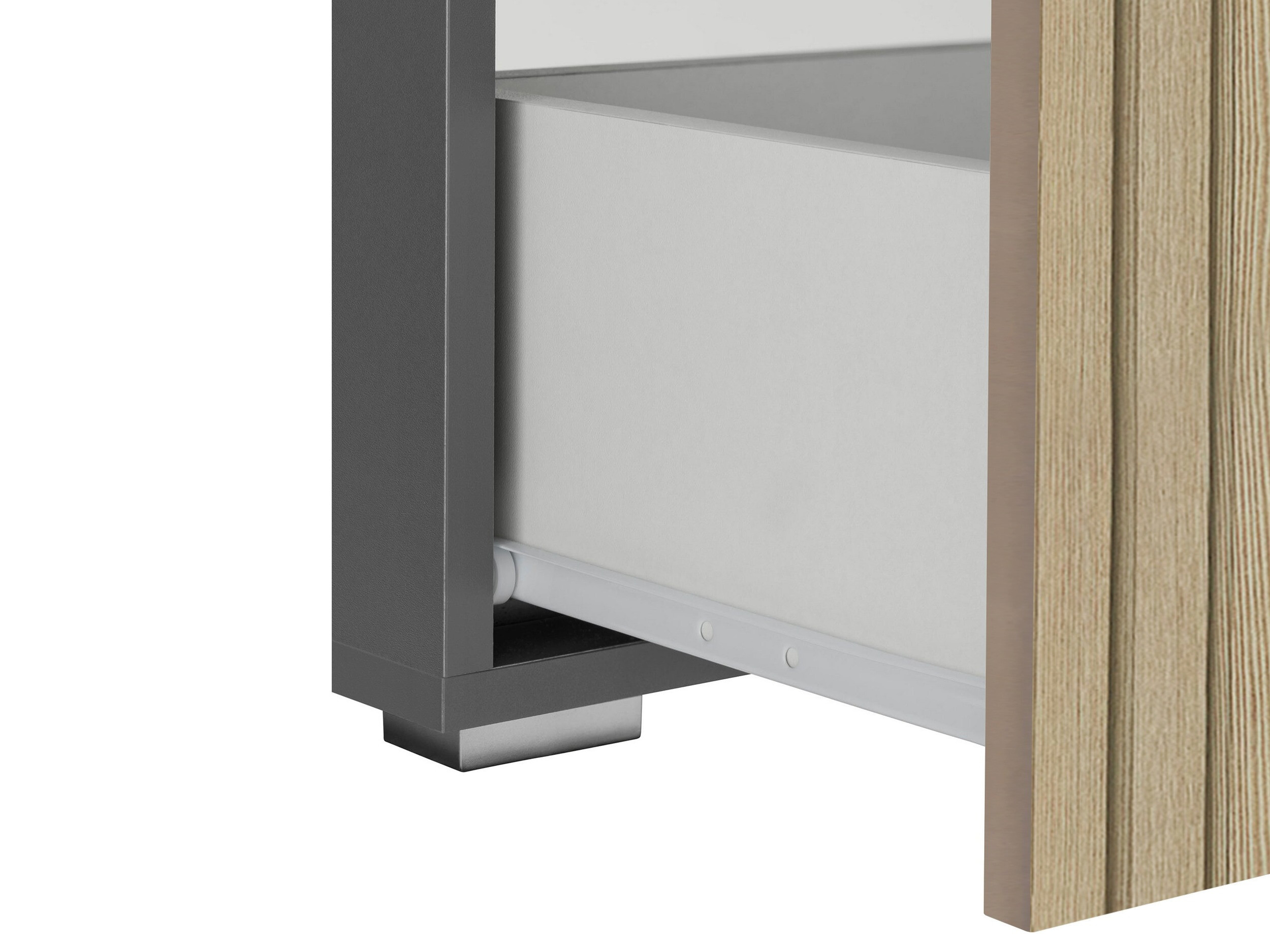 Prostostoječa kopalniška omarica za umivalnik Soncamu 110 (Antracit + Lahki hrast)