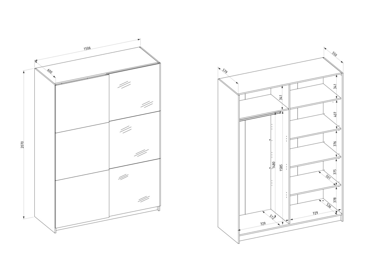 Garderobna omara Baytown 137 (Bela)