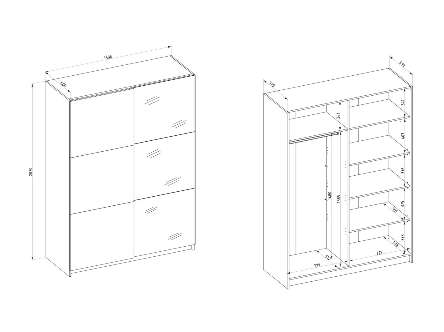 Garderobna omara Baytown 137 (Oreh)