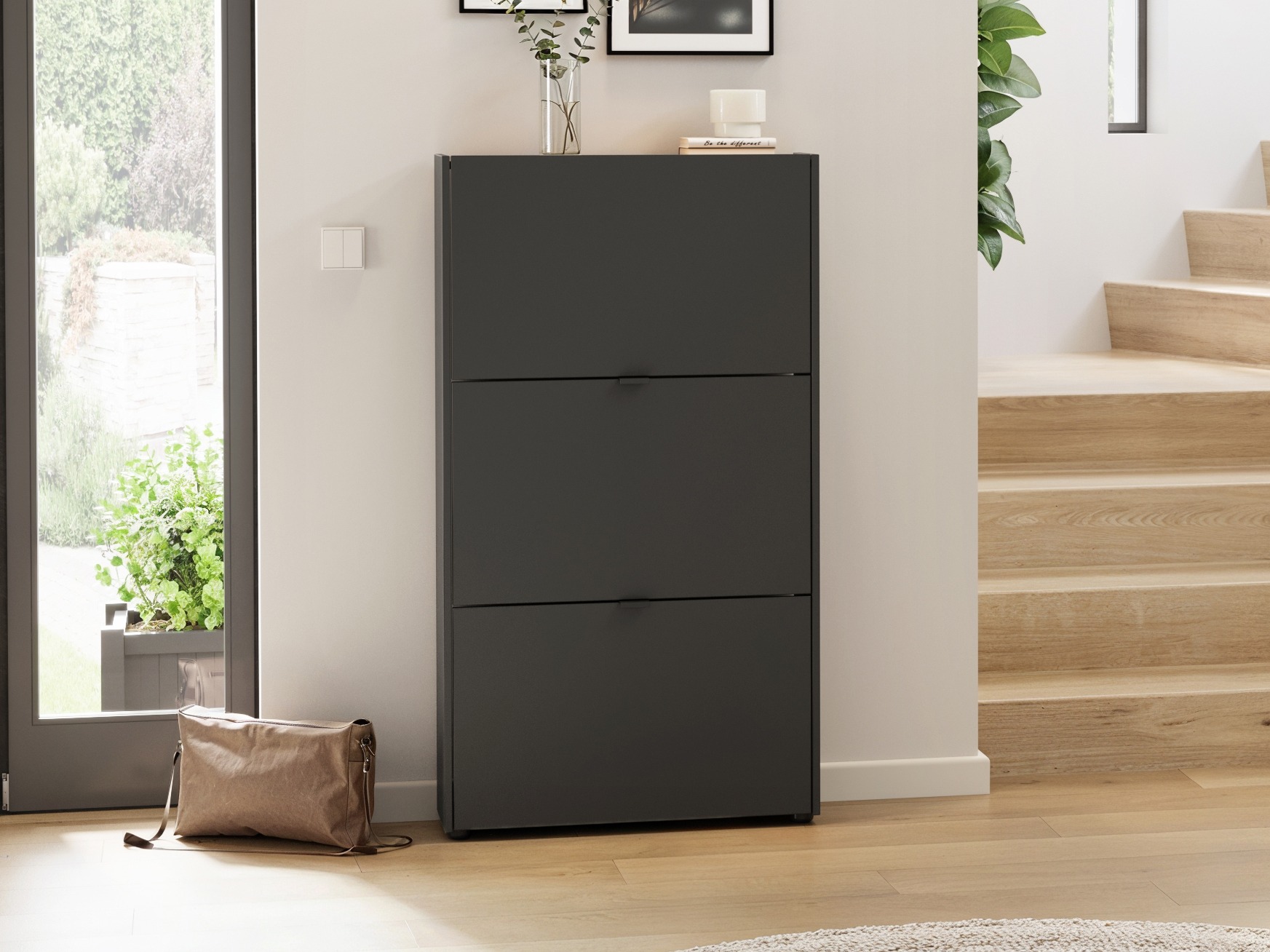 Omarica za čevlje Cirsale 113 (Navarra hrast + Grafit)