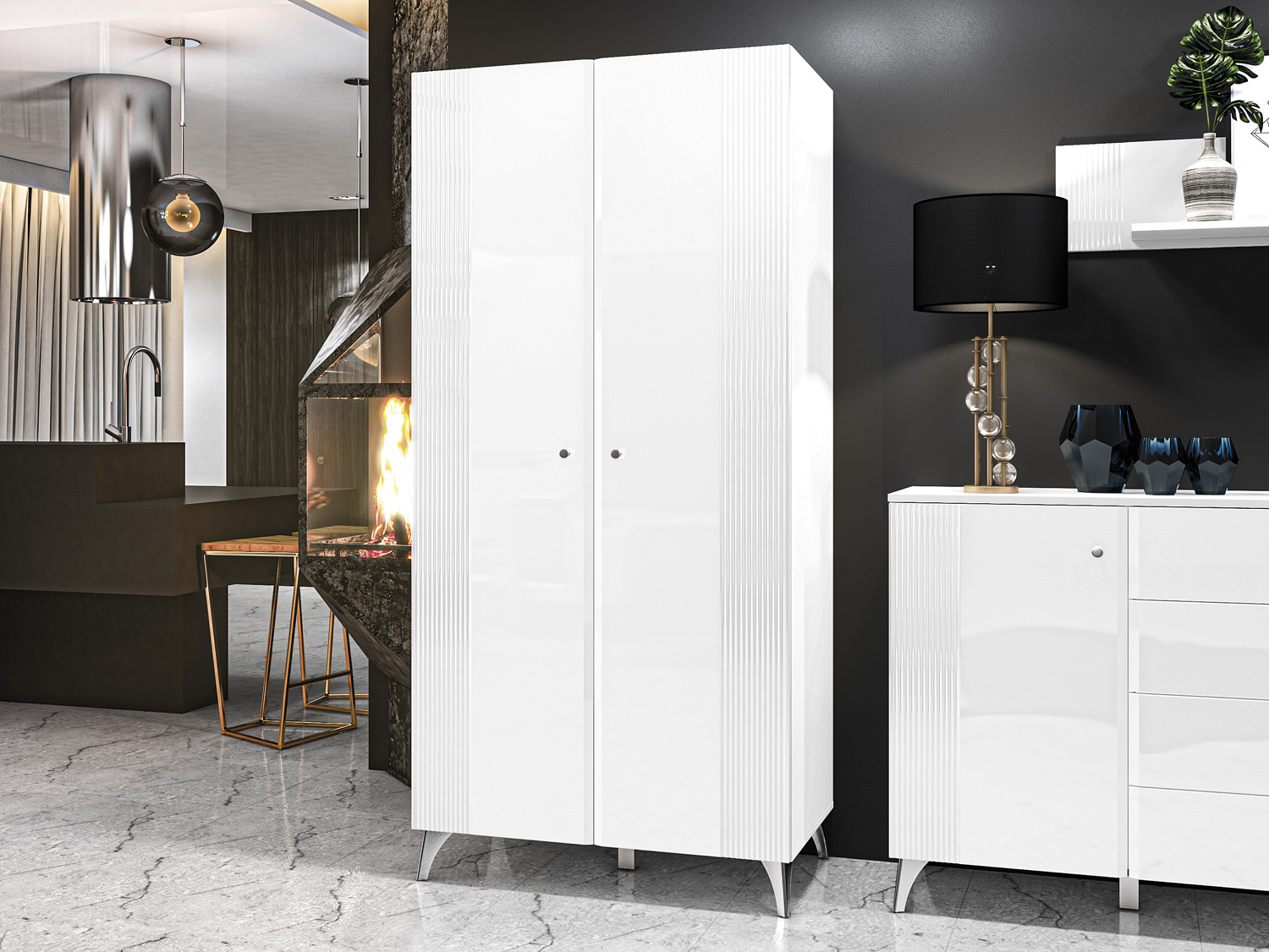 Garderobna omara Fivfloi 100