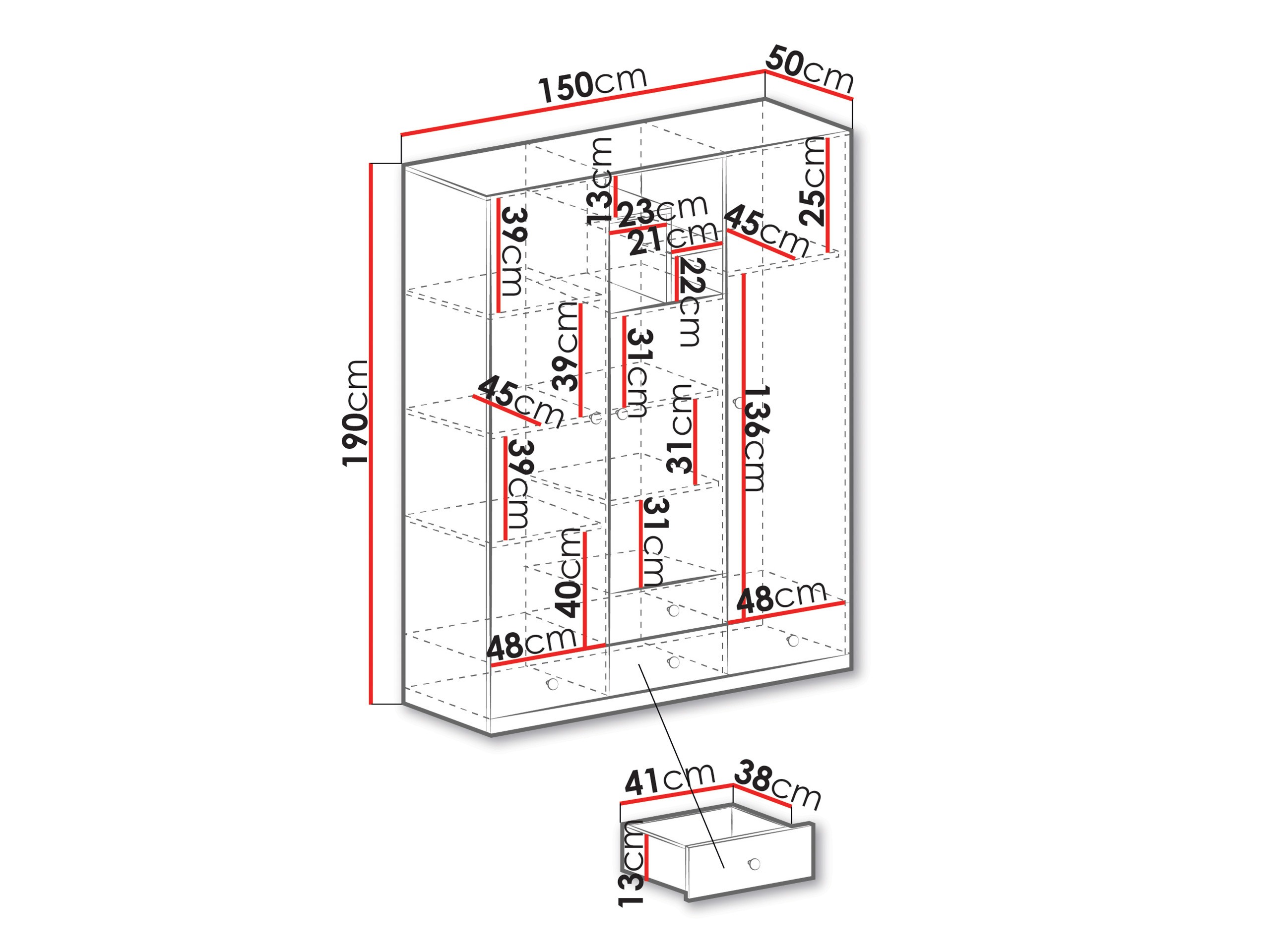 Garderobna omara Tesmonu 100