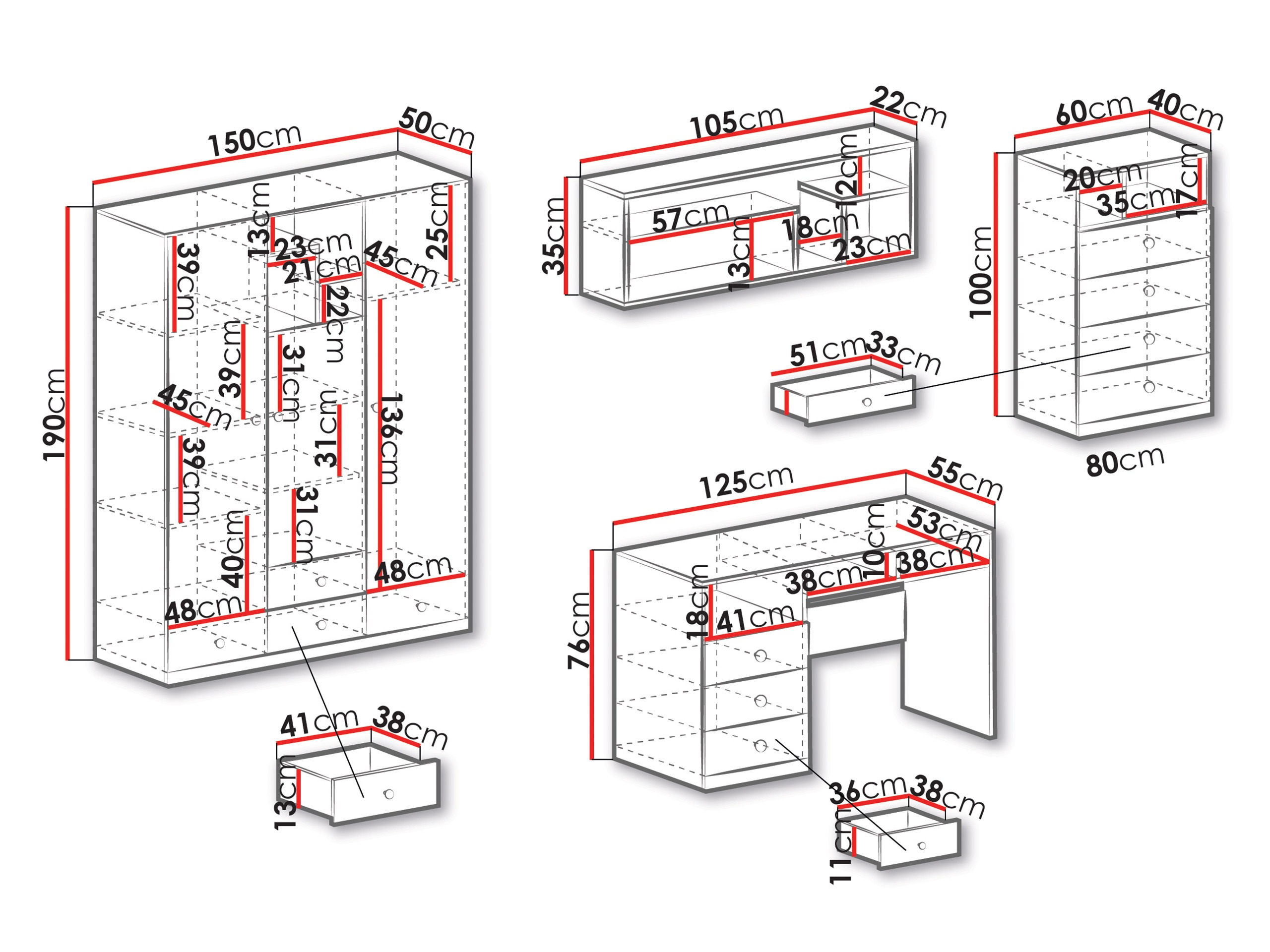 Pohištveni komplet Tesmonu 115
