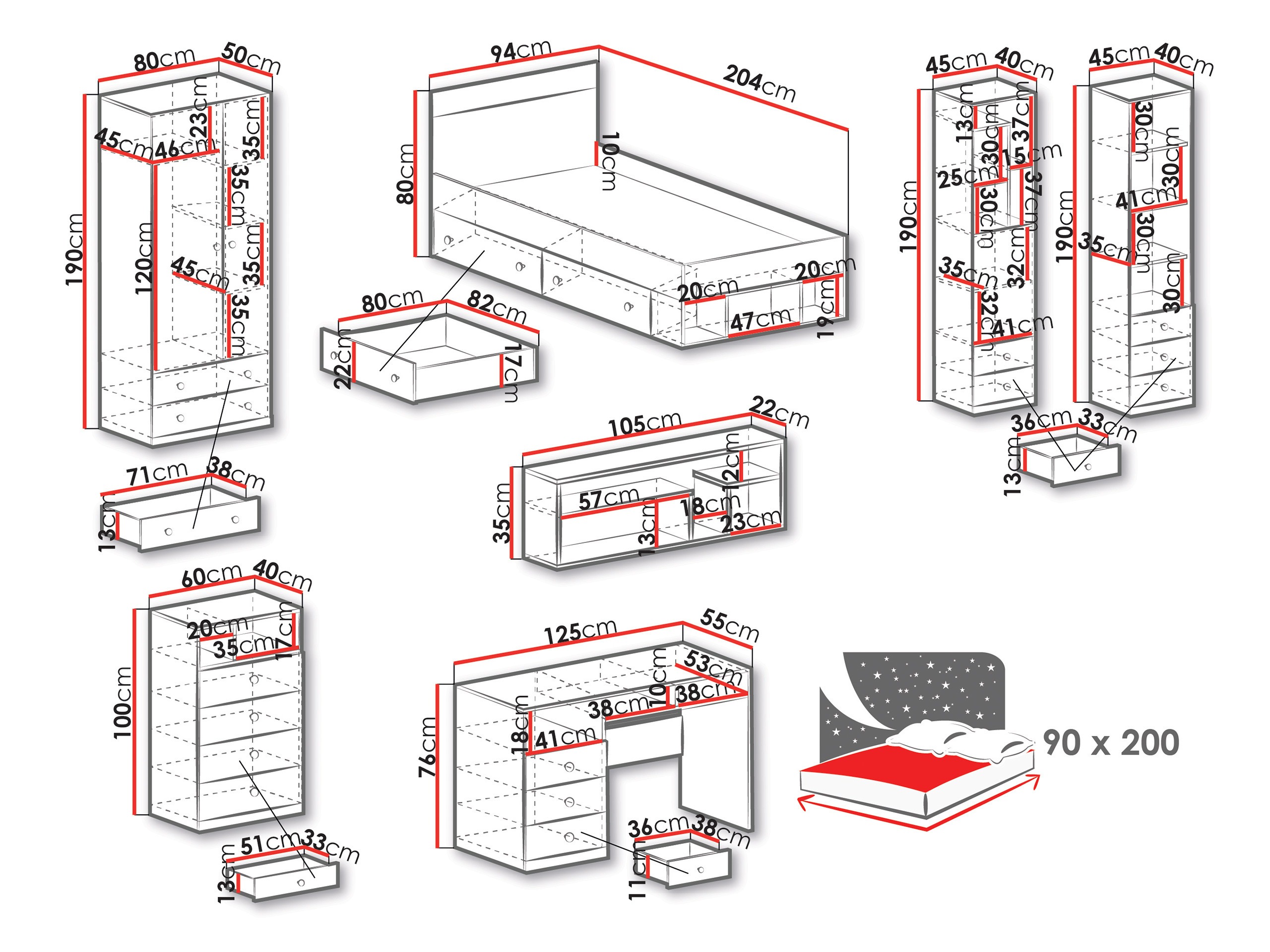 Pohištveni komplet Tesmonu 118