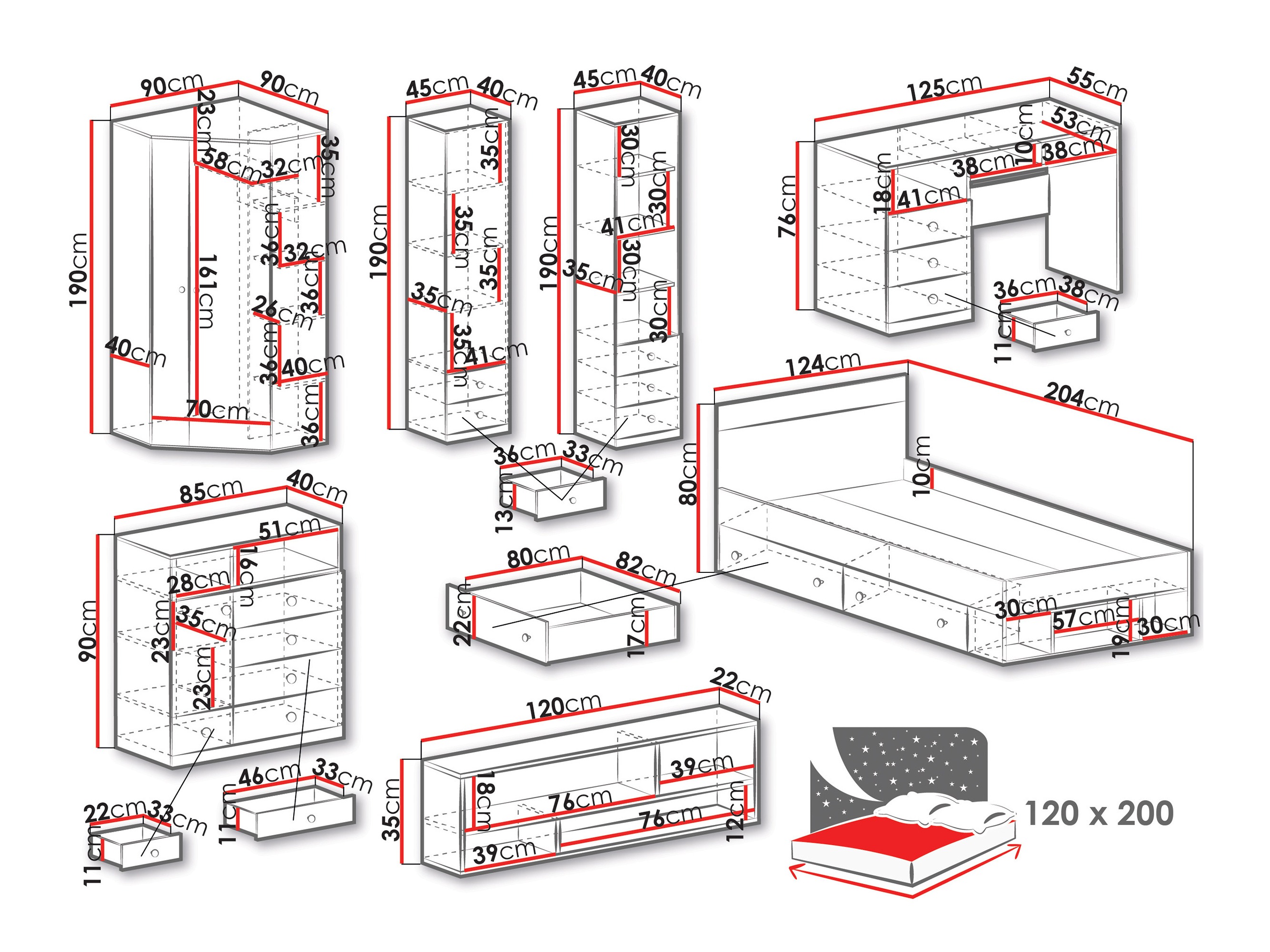 Pohištveni komplet Tesmonu 119