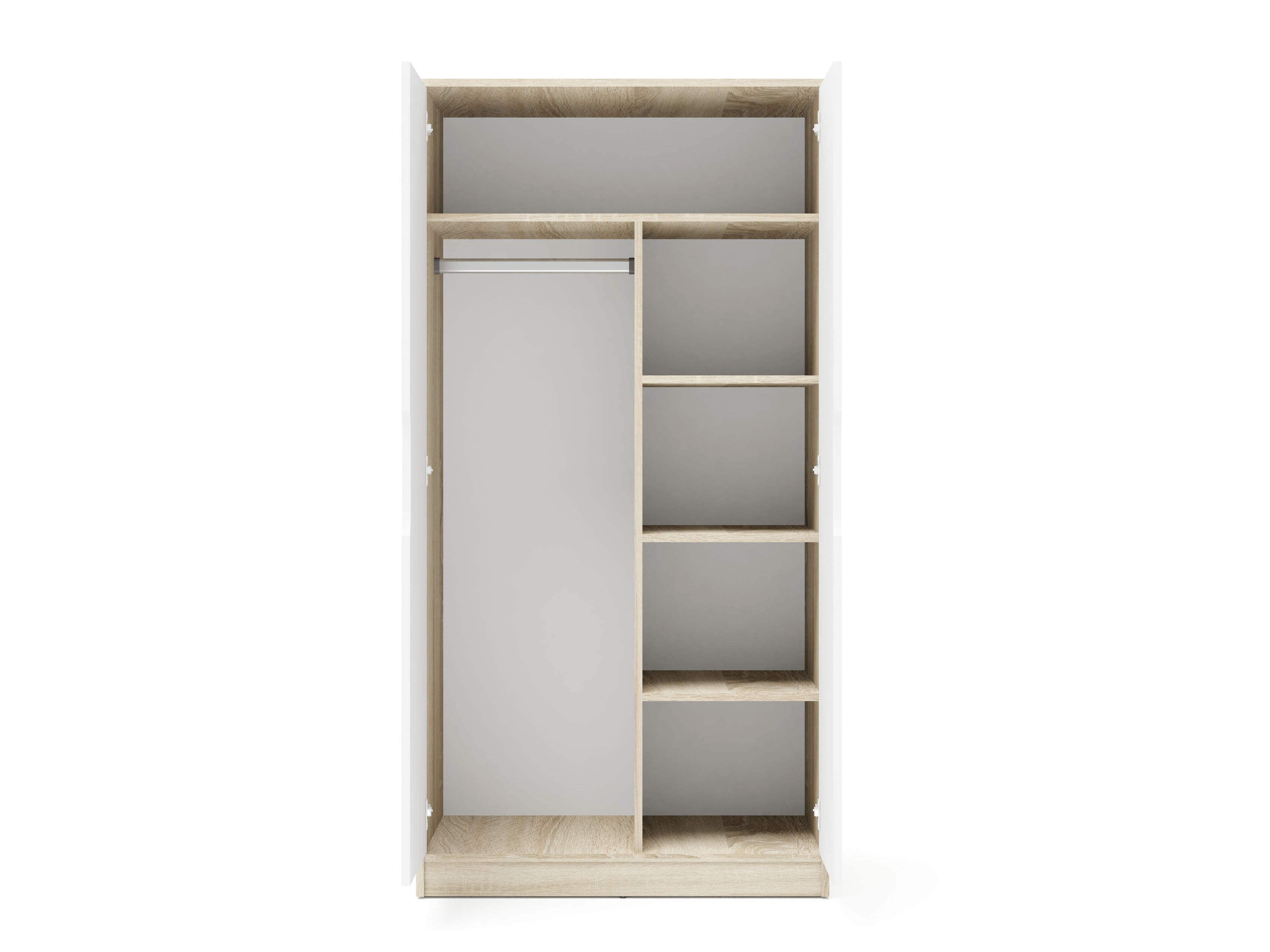 Garderobna omara Elitenu 101 (Sonoma hrast + Bela)