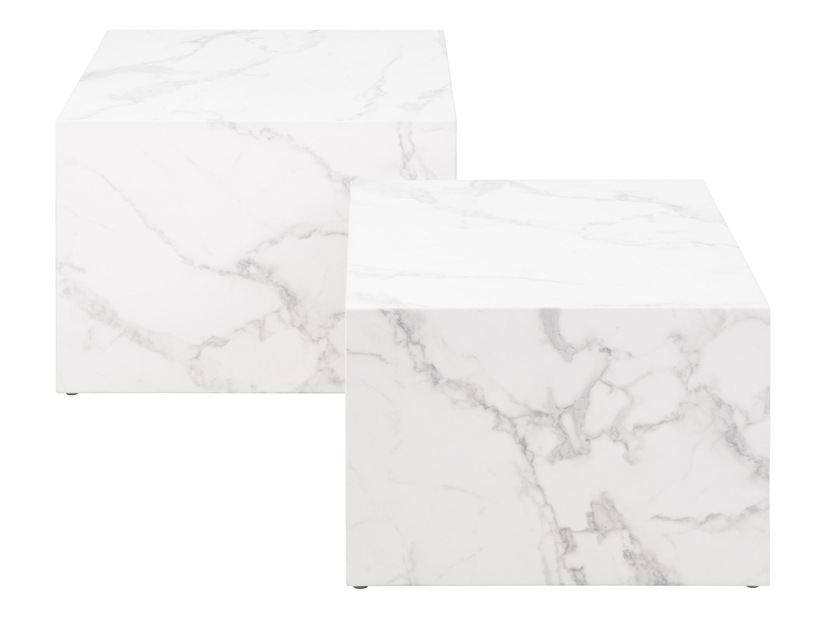 Komplet klubskih mizic Norsica 603 (Beli marmor)