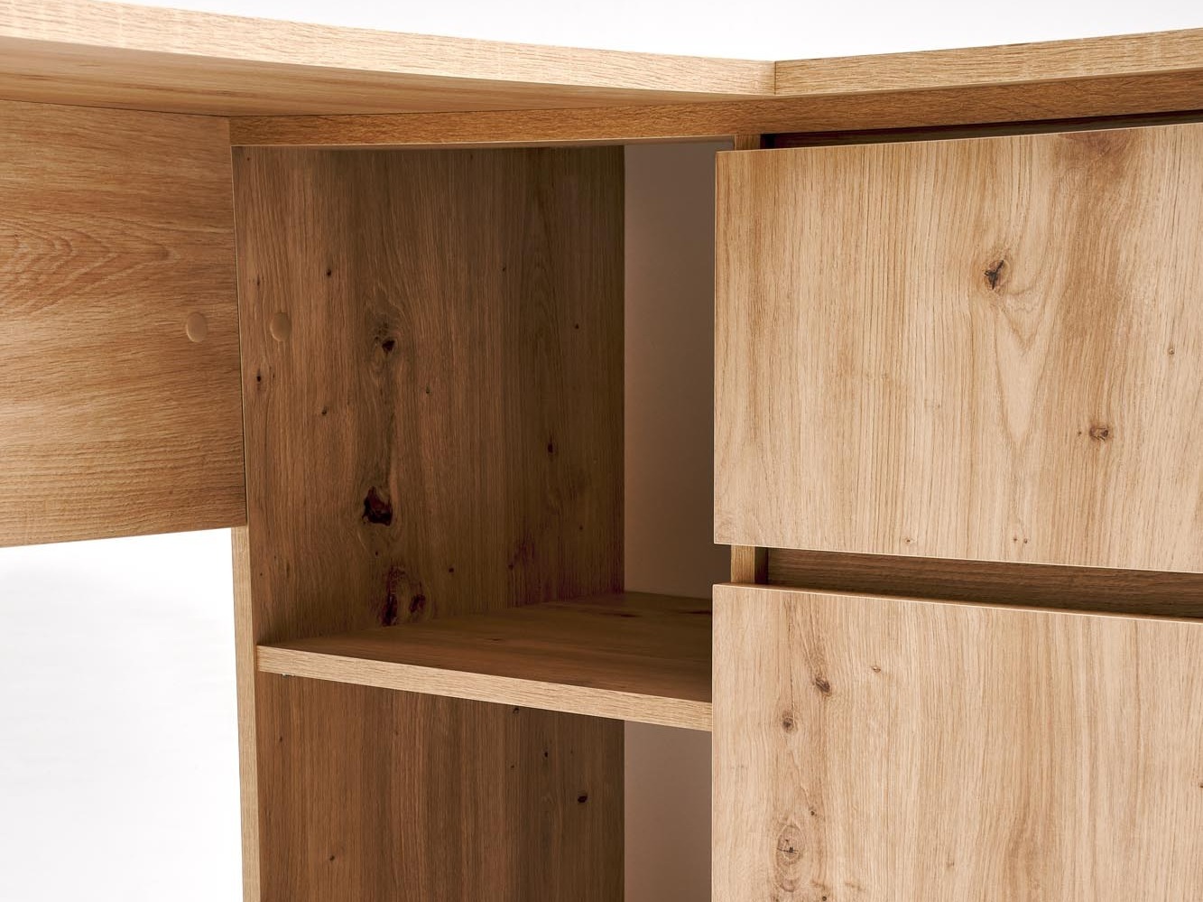 Kotna pisalna miza Houston 1950 (Artisan hrast)