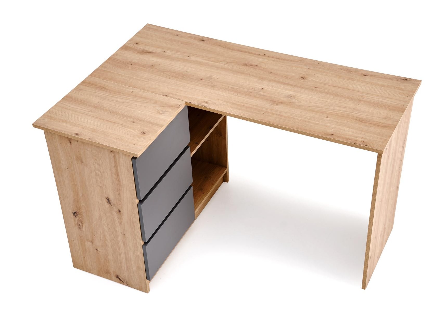 Kotna pisalna miza Houston 1950 (Grafit + Artisan hrast)