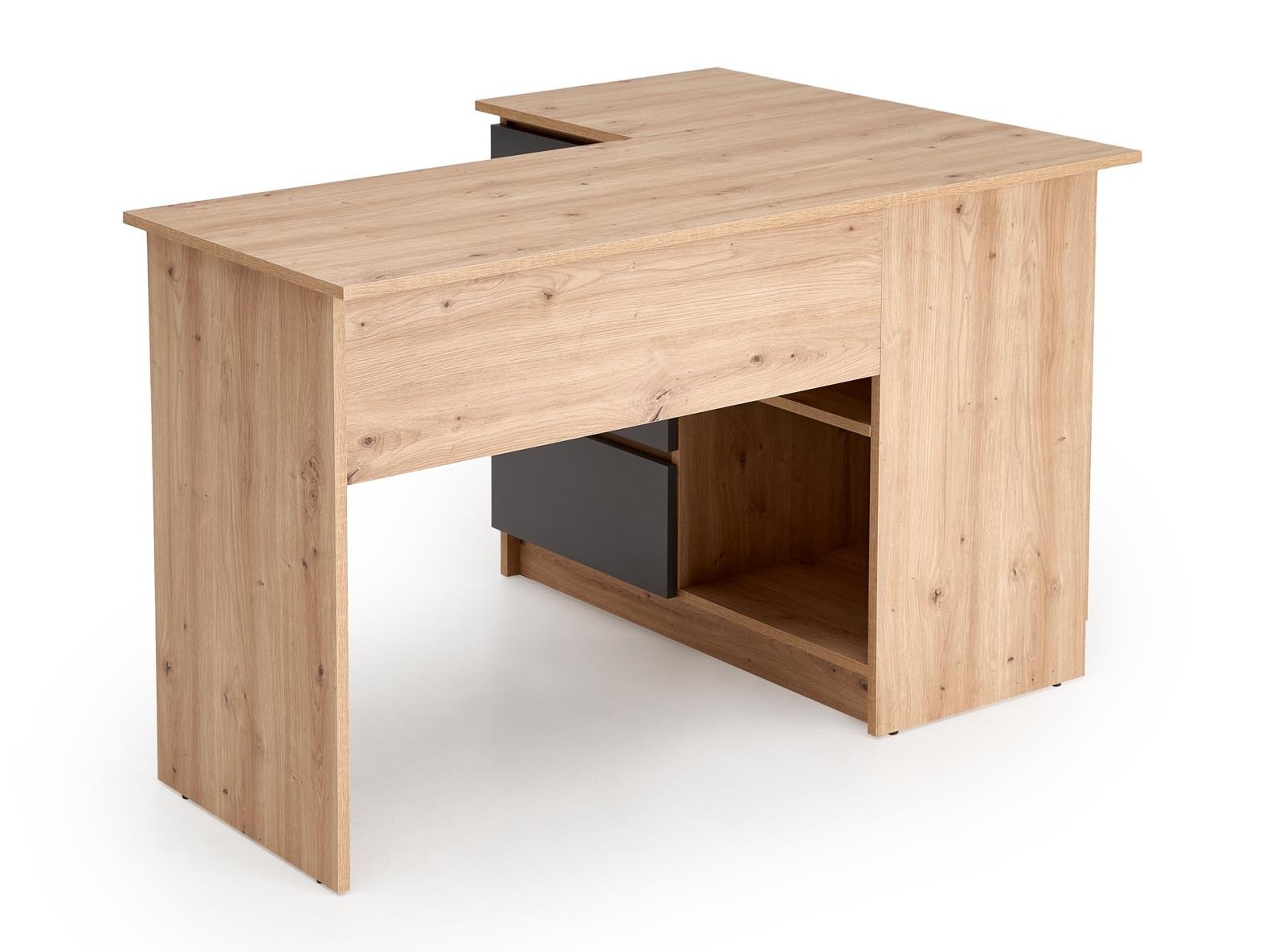 Kotna pisalna miza Houston 1950 (Grafit + Artisan hrast)