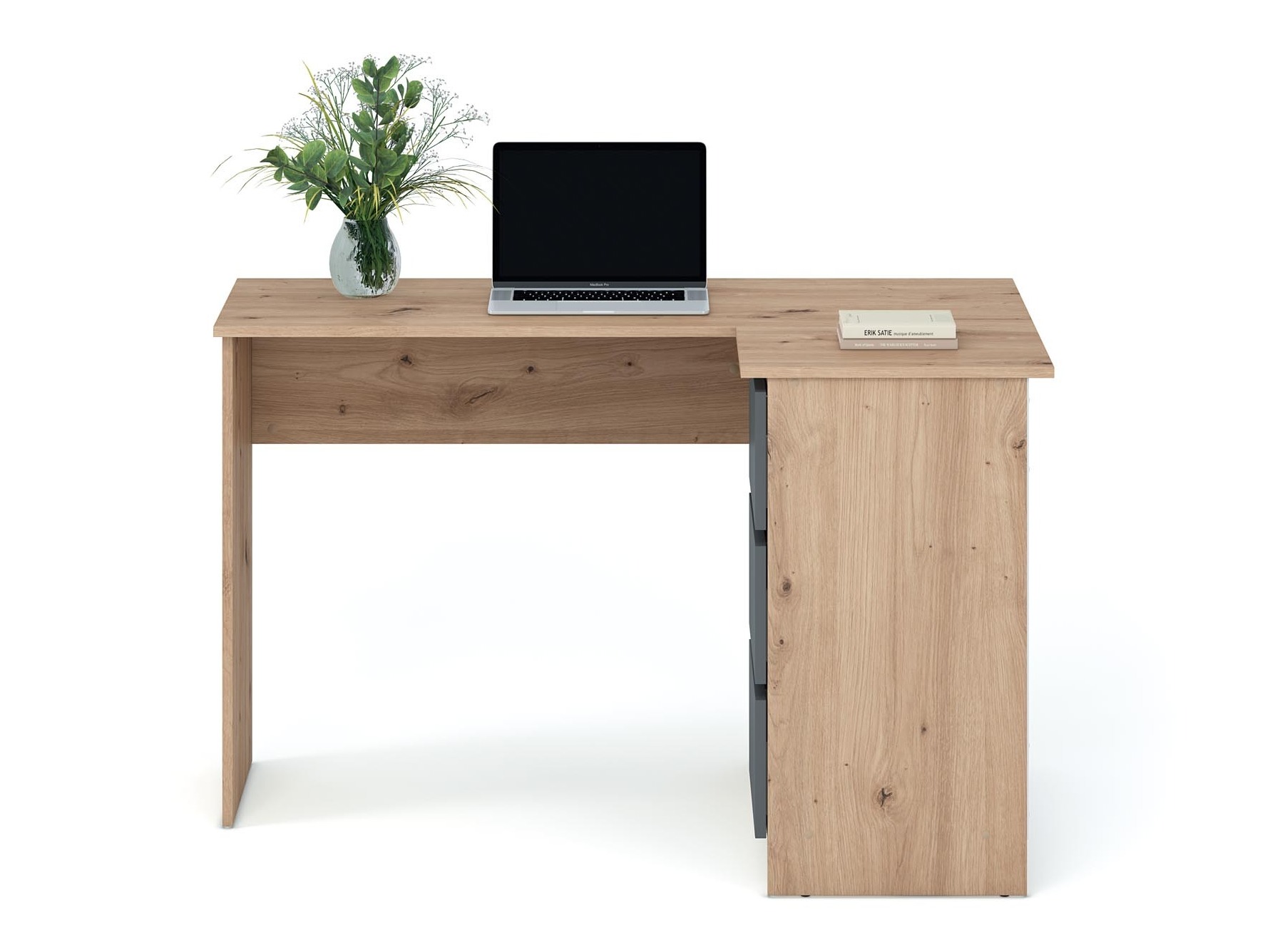 Kotna pisalna miza Houston 1950 (Grafit + Artisan hrast)