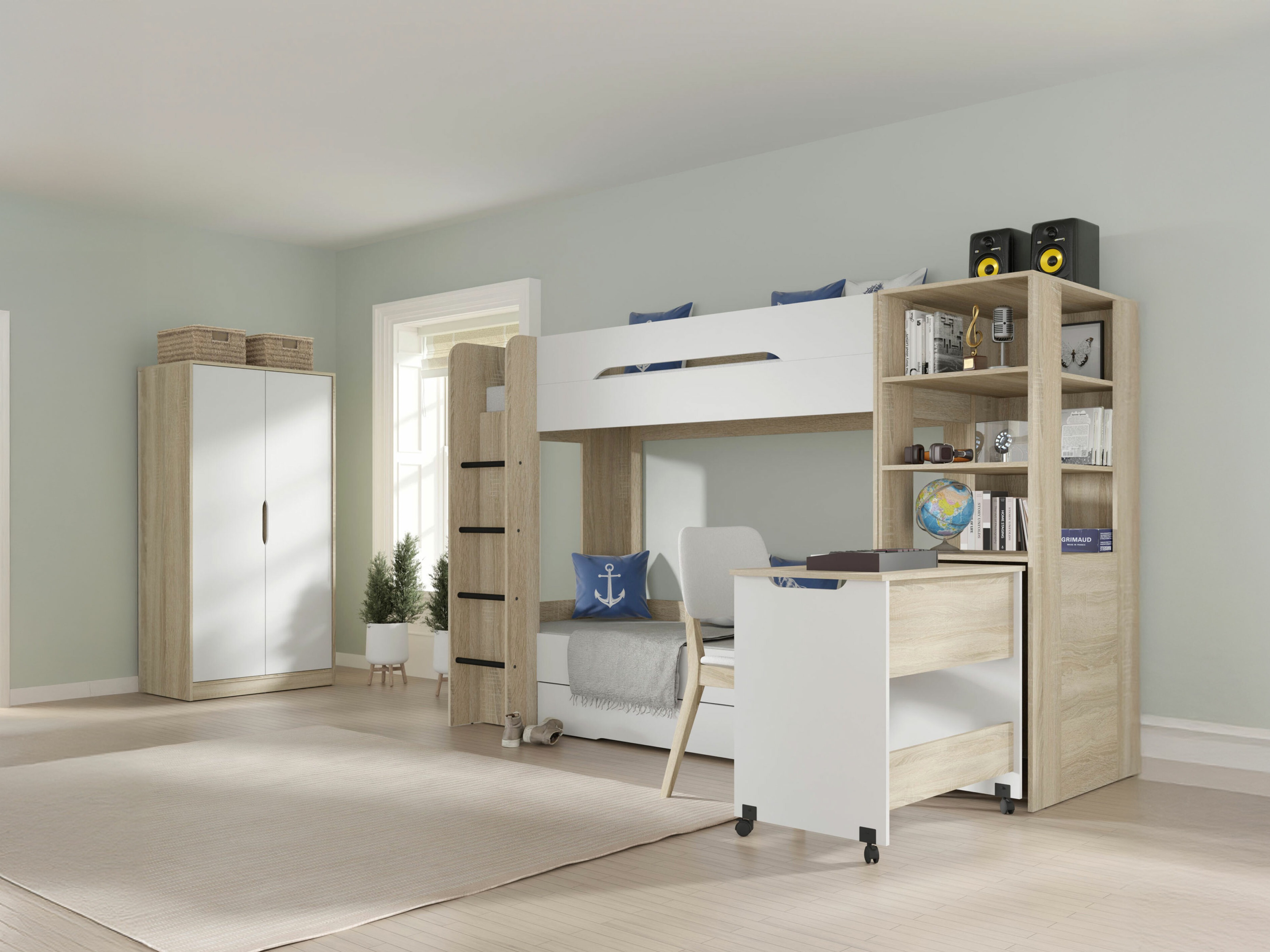 Pograd Elitenu 103 (Sonoma hrast+ Bela)