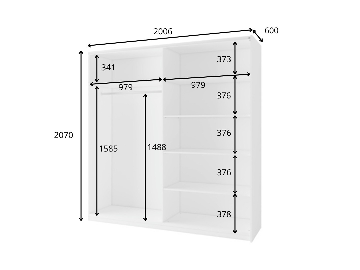 Garderobna omara Baytown 140 (Bela)