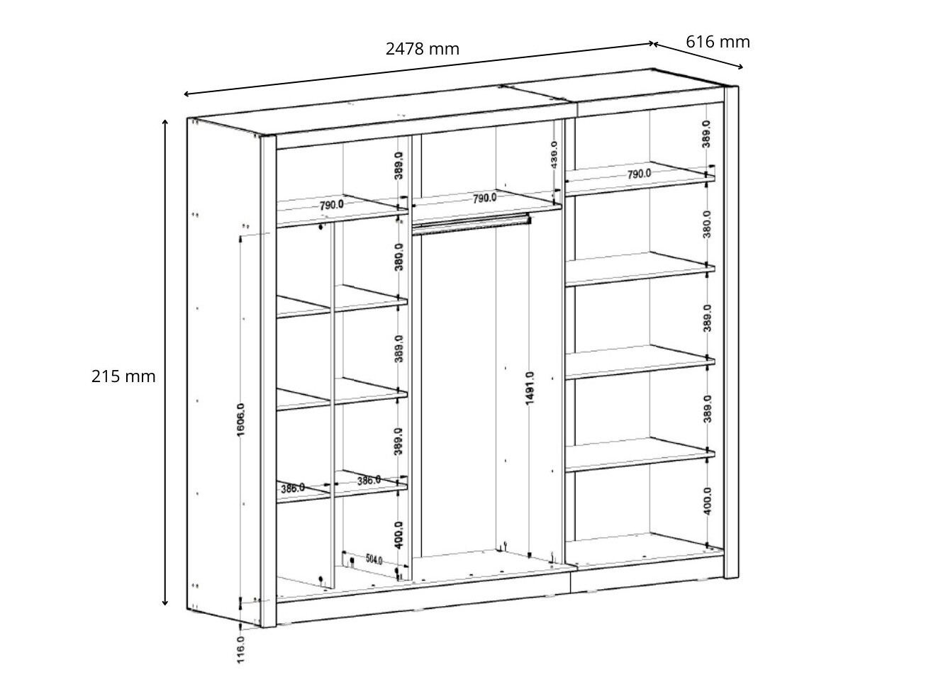 Garderobna omara Baytown 141 (Sonoma hrast)