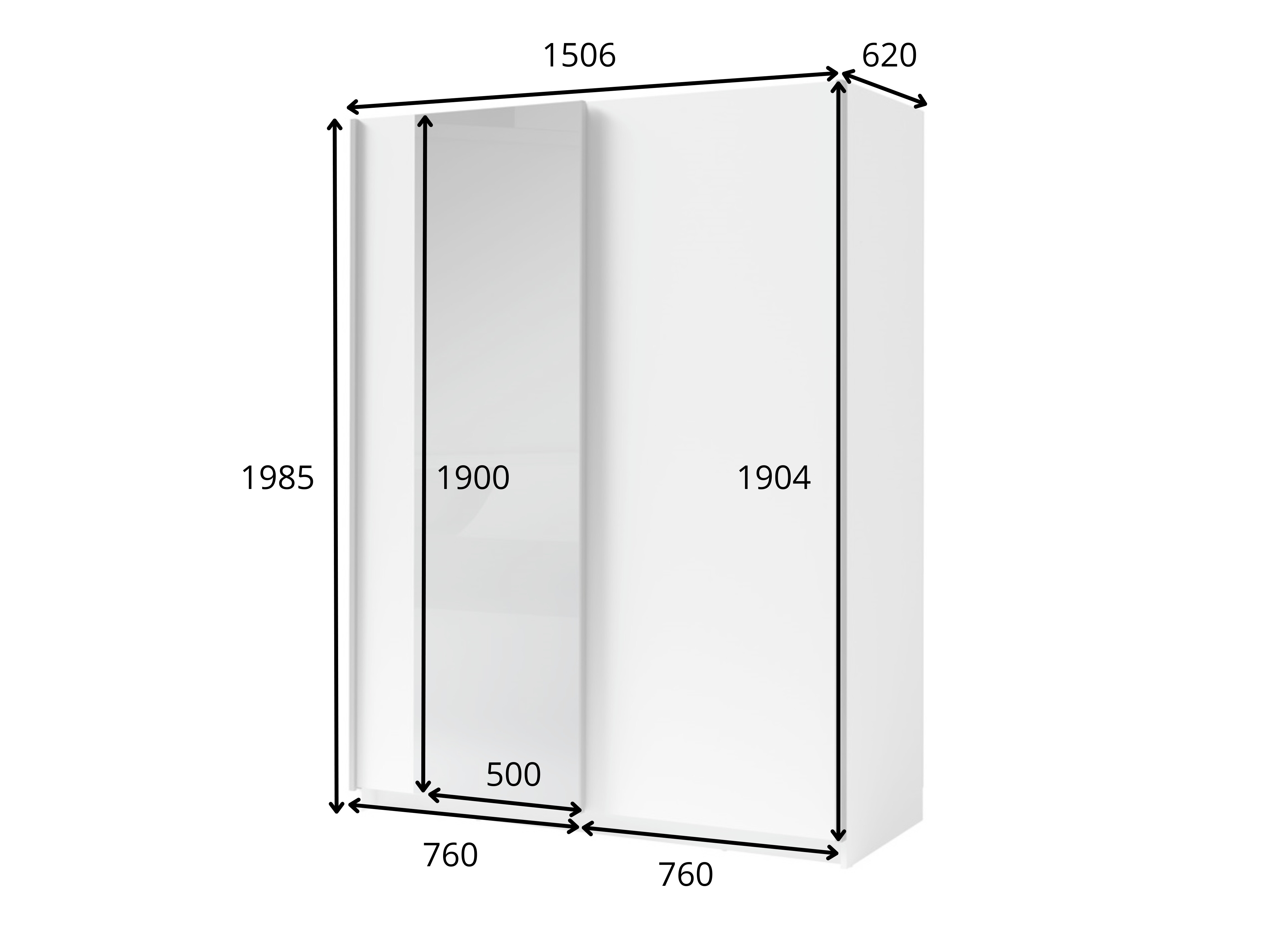 Garderobna omara Baytown 145 (Grafit)
