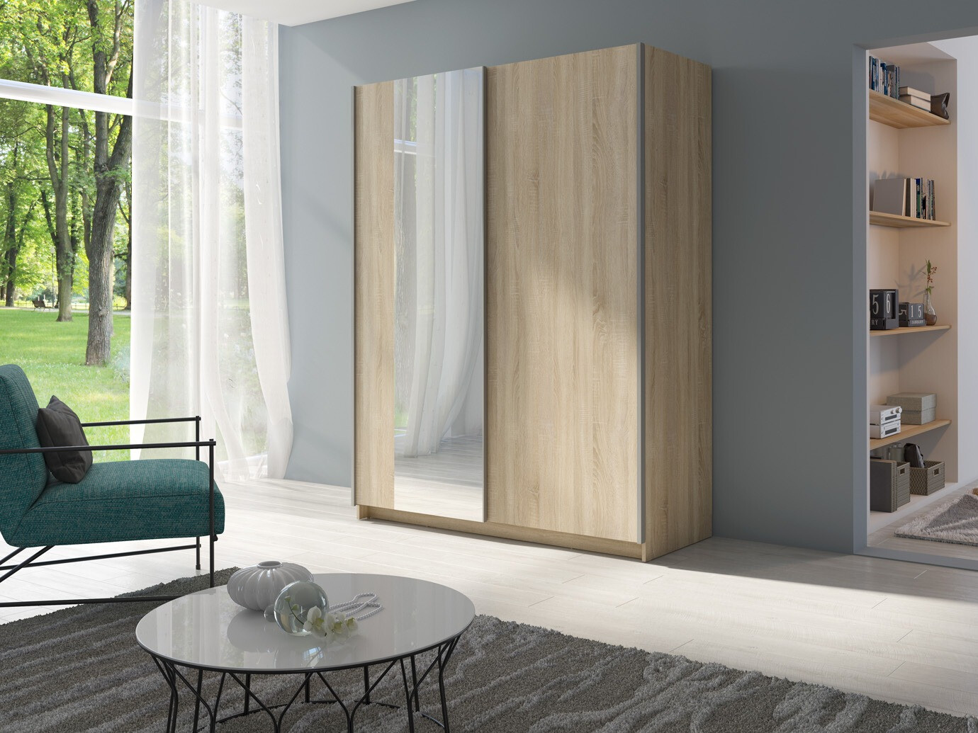 Garderobna omara Baytown 146 (Sonoma hrast)