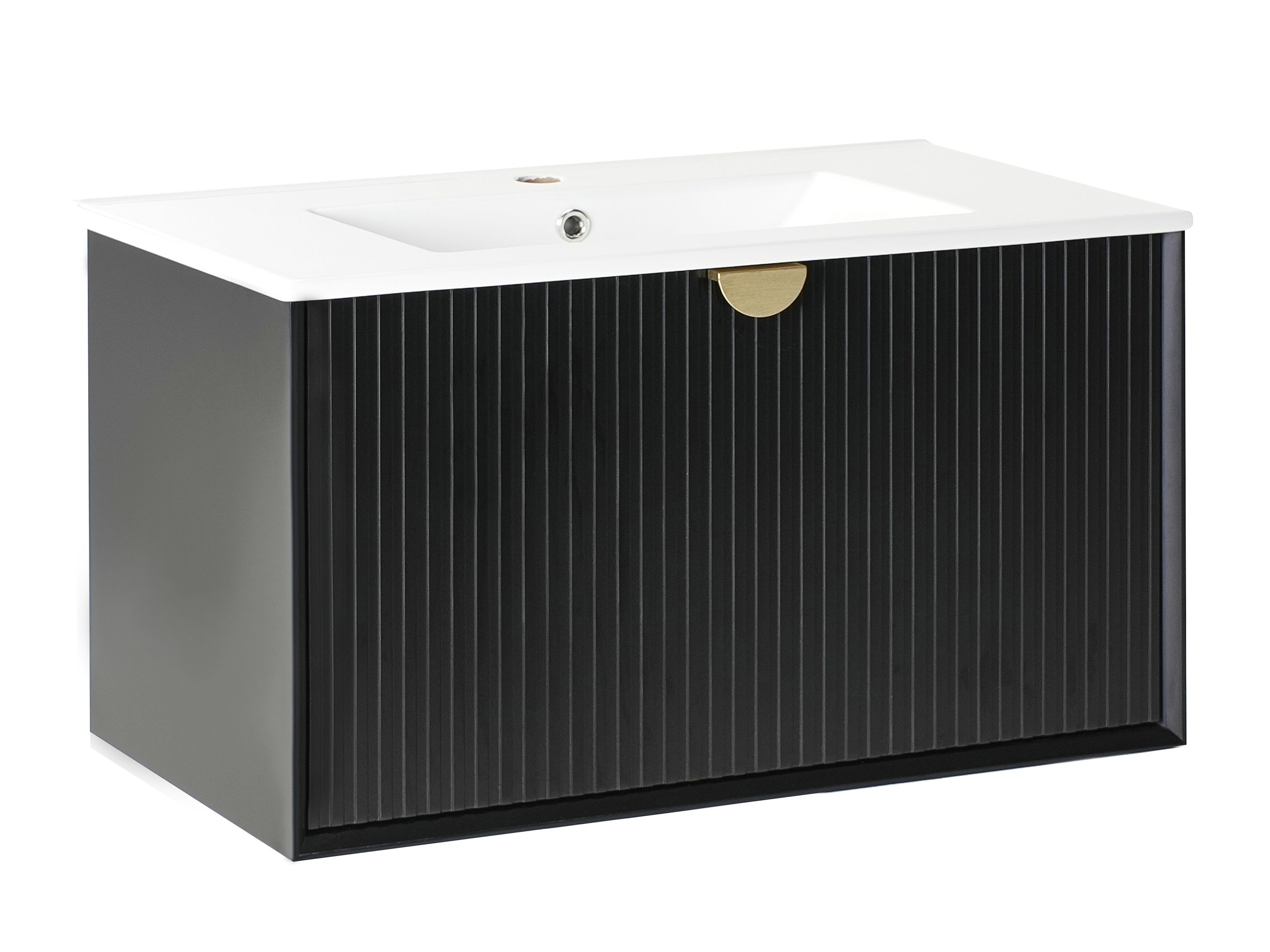 Viseča kopalniška omarica za umivalnik Berwyn 2871 (Črna)