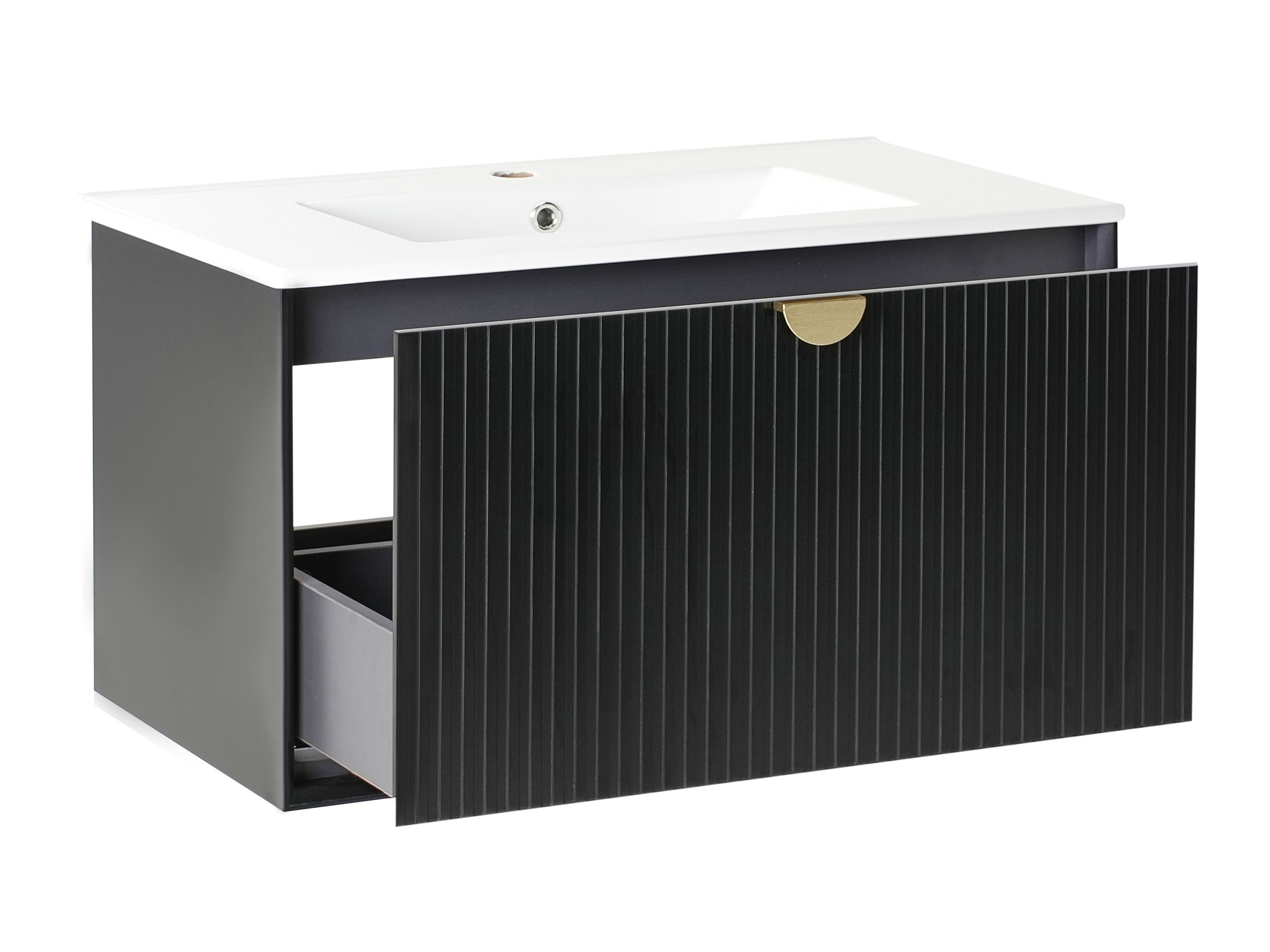 Viseča kopalniška omarica za umivalnik Berwyn 2871 (Črna)