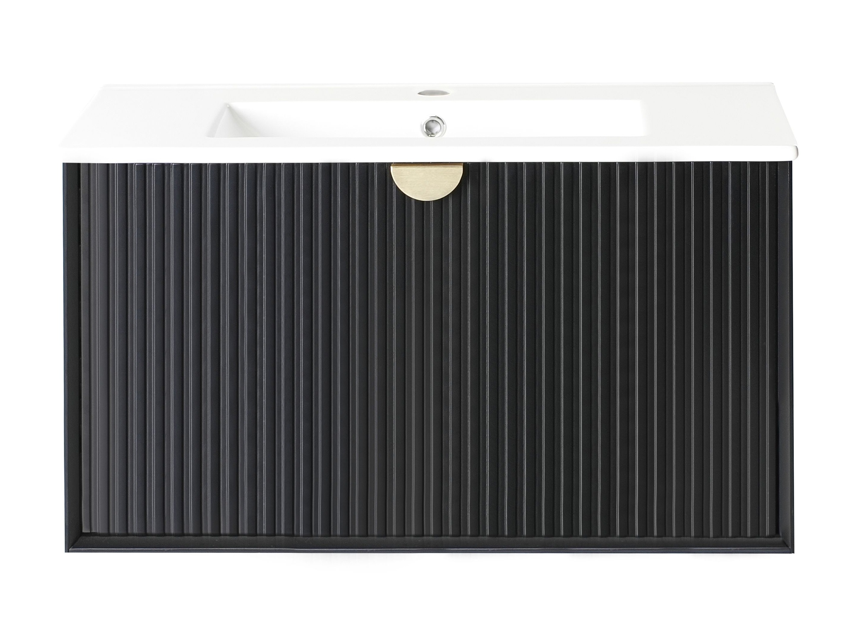 Viseča kopalniška omarica za umivalnik Berwyn 2871 (Črna)