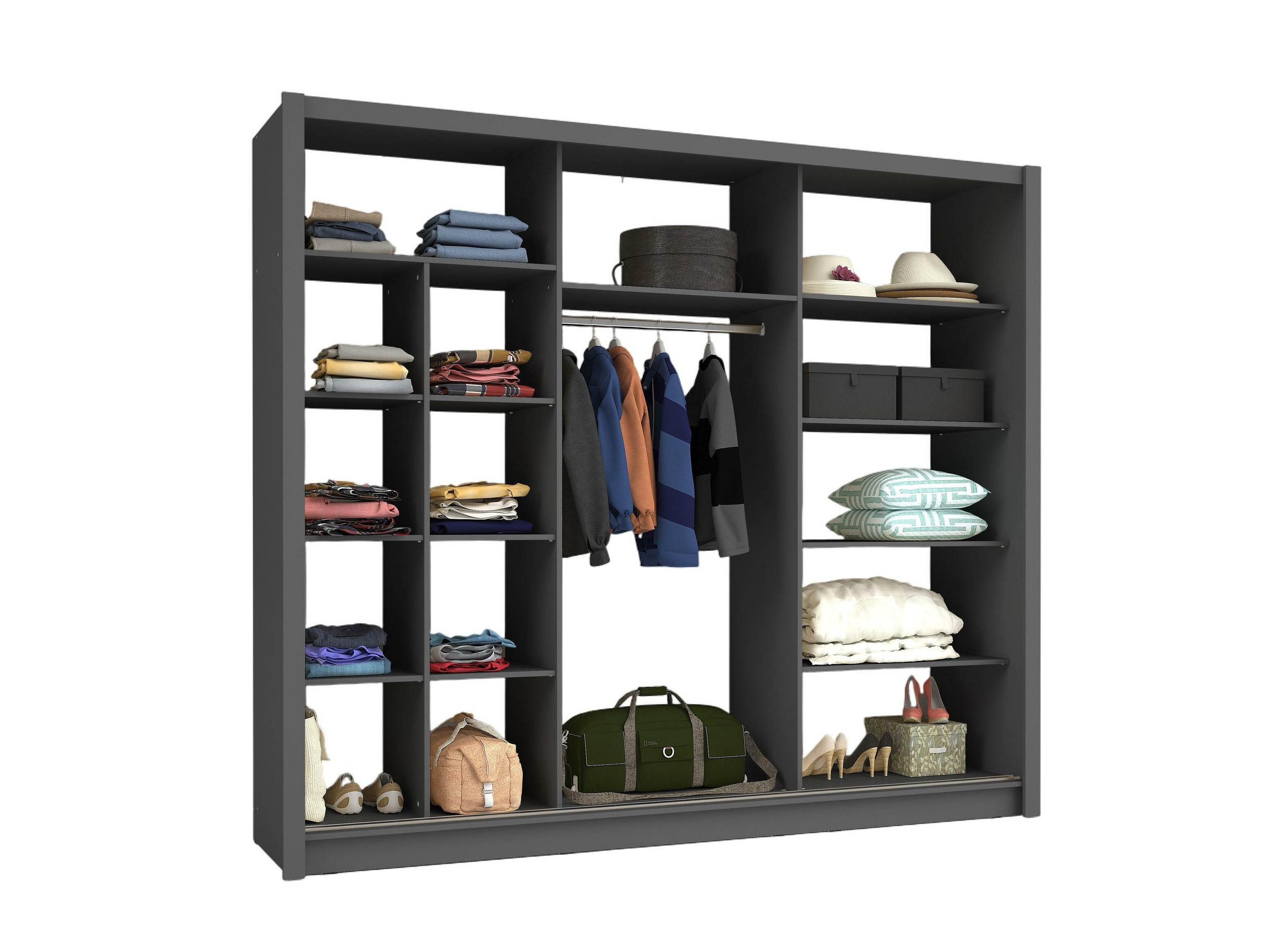 Garderobna omara Baytown 141 (Grafit)