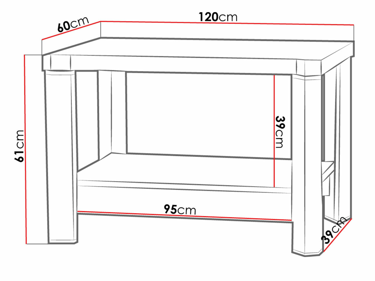 Klubska mizica Lorelie 114 (Tartuf hrast)