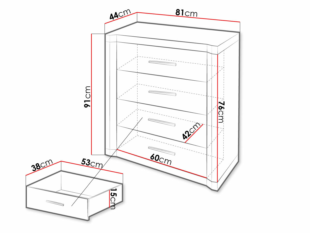 Komoda Lorelie 103 (Tartuf hrast)