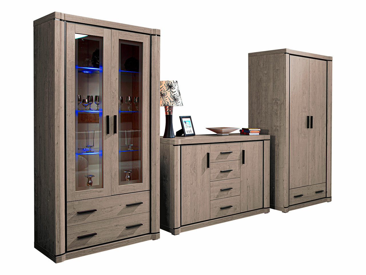 Komplet za dnevno sobo Lorelie 125 (Tartuf hrast)