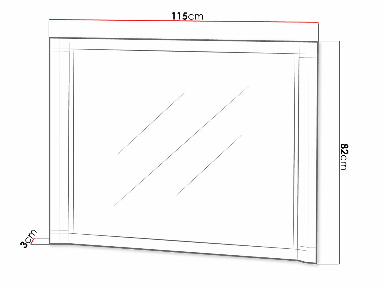 Ogledalo Lorelie 108 (Tartuf hrast)