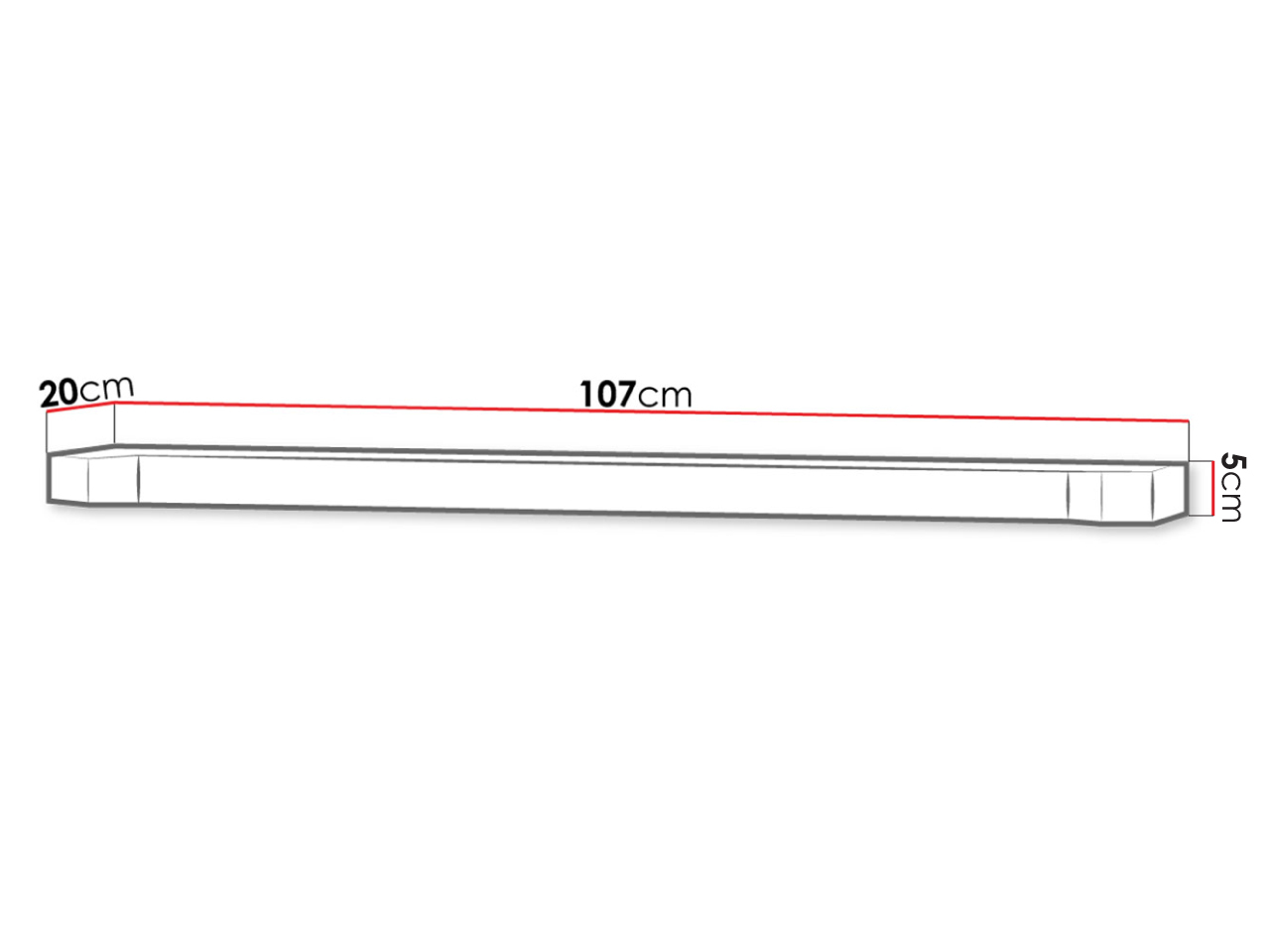 Stenska polica Lorelie 109 (Tartuf hrast)