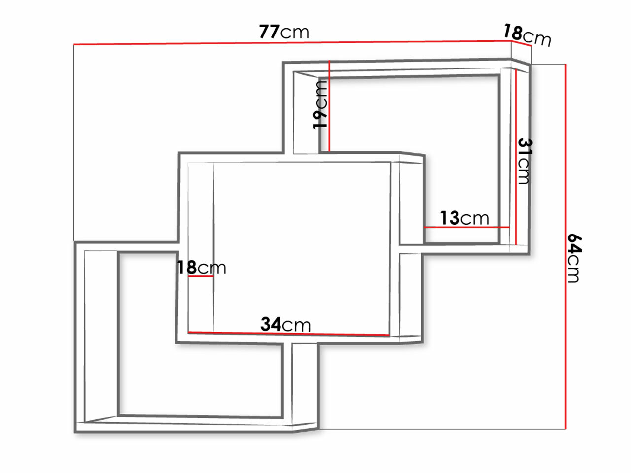 Stenska polica Lorelie 121 (Tartuf hrast)