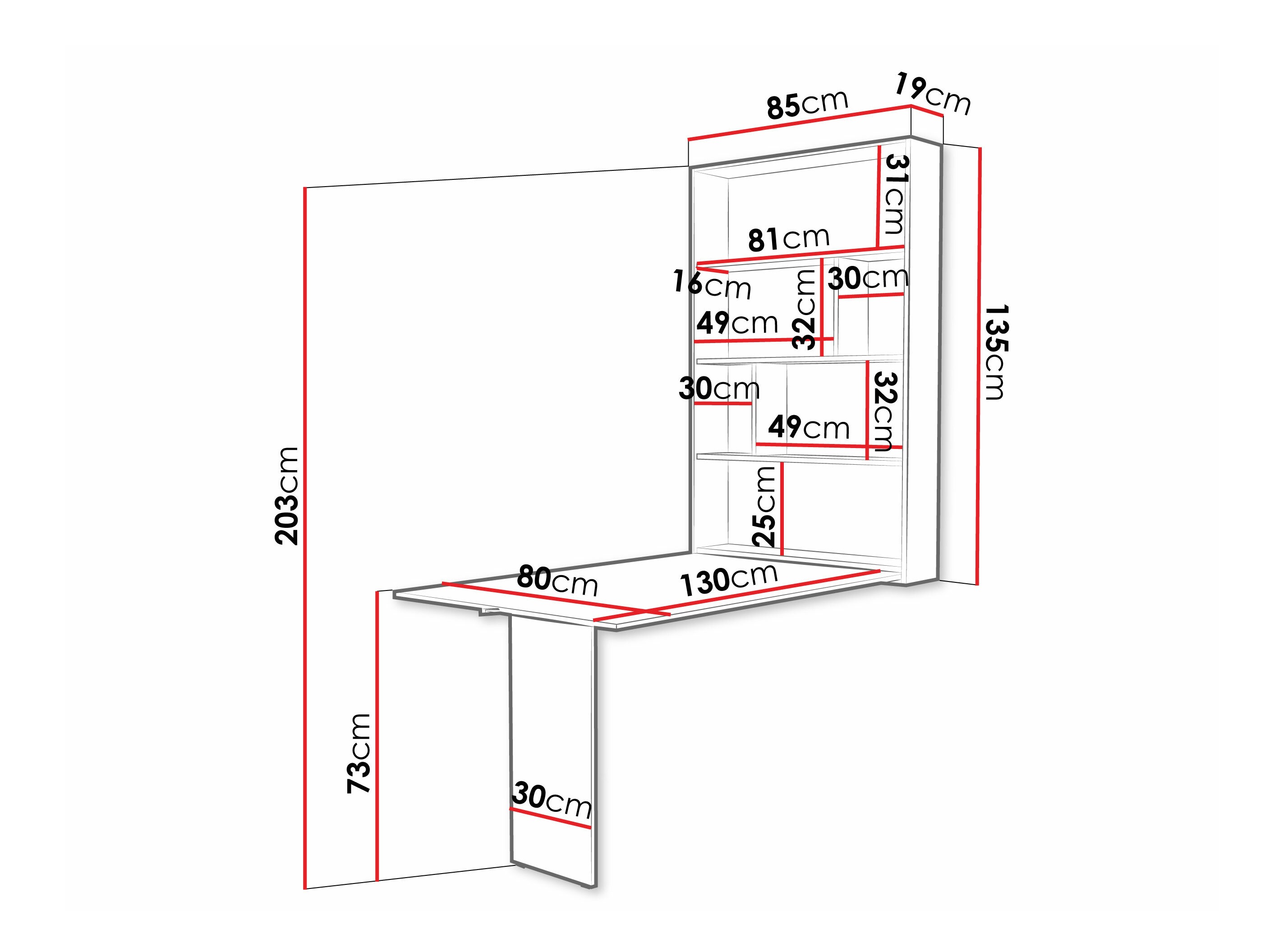 Zložljiva miza Hartford 428 (Črna + Wotan hrast)