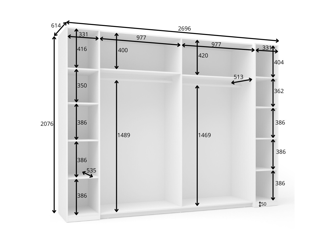 Garderobna omara Baytown 150 (Srebrna)