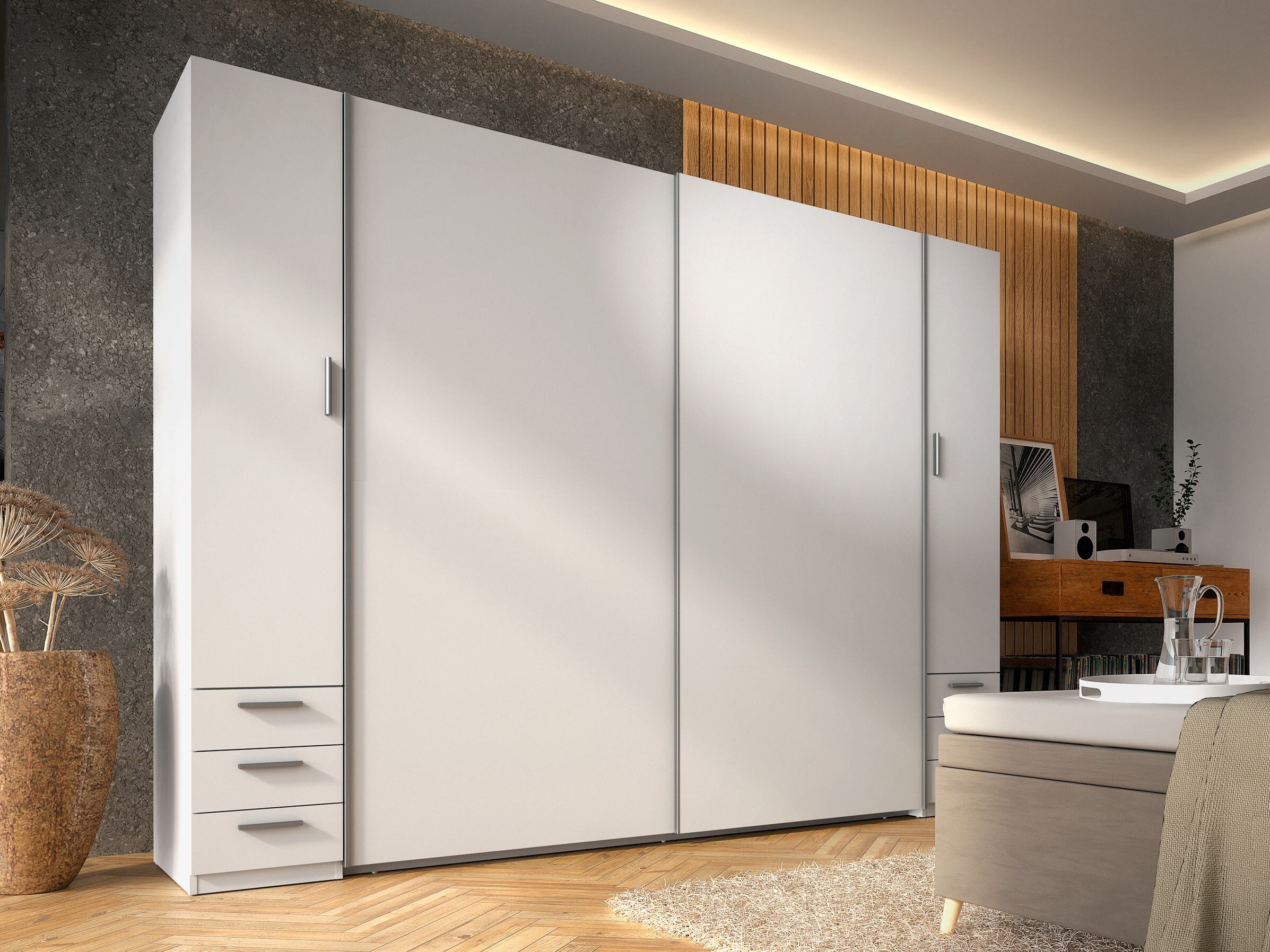 Garderobna omara Baytown 151 (Srebrna)