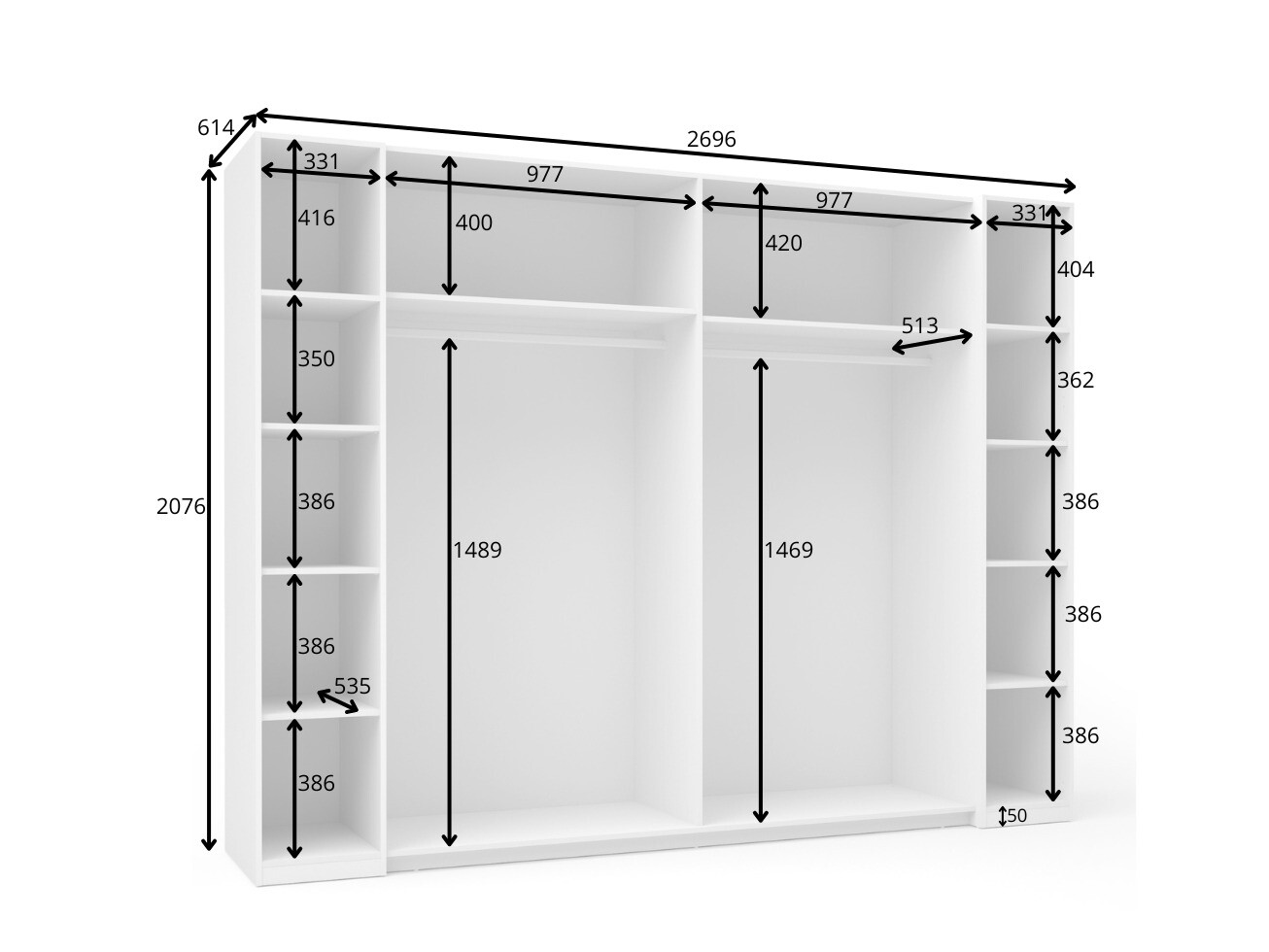 Garderobna omara Baytown 152 (Srebrna)