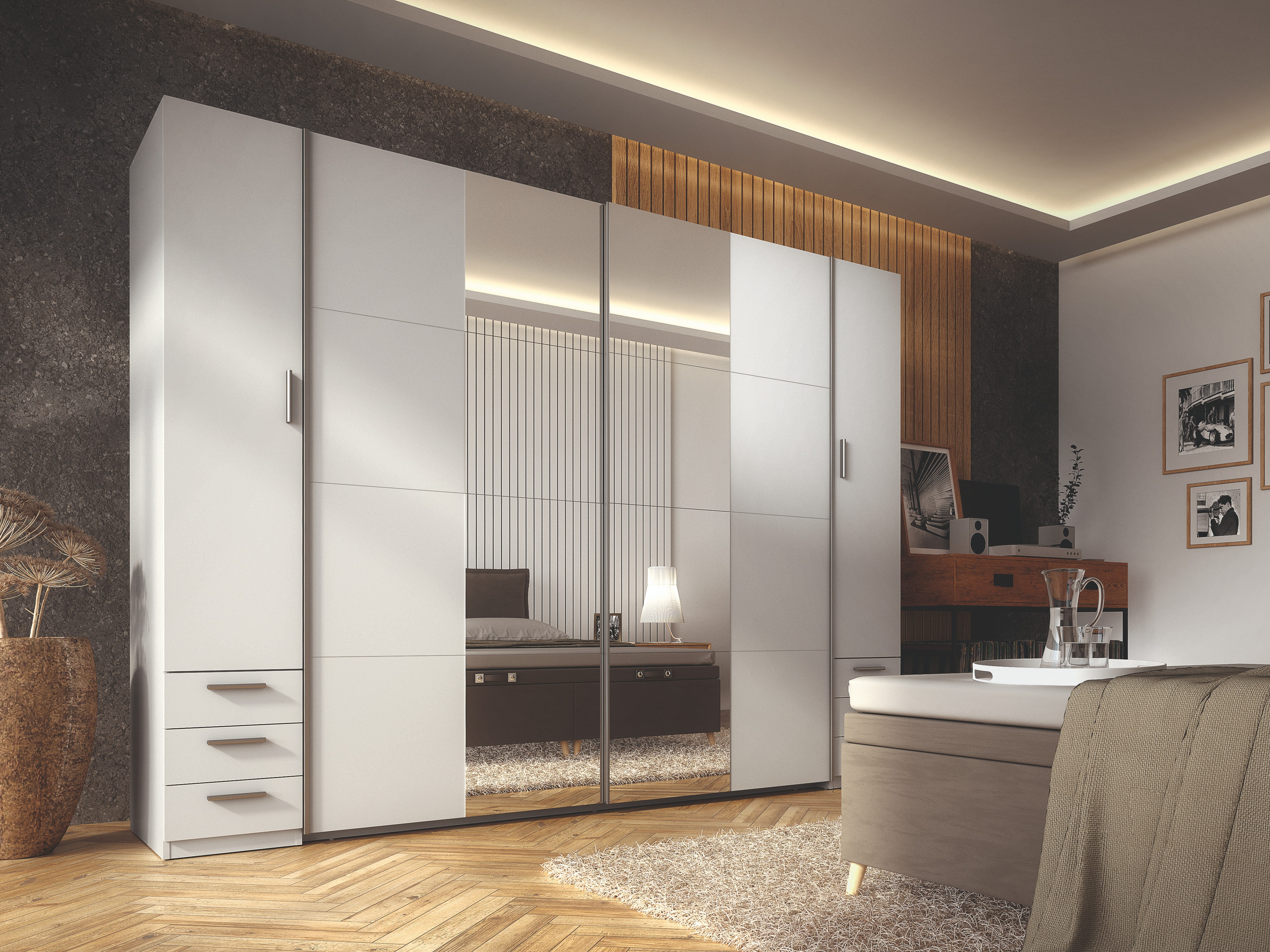 Garderobna omara Baytown 153 (Srebrna)