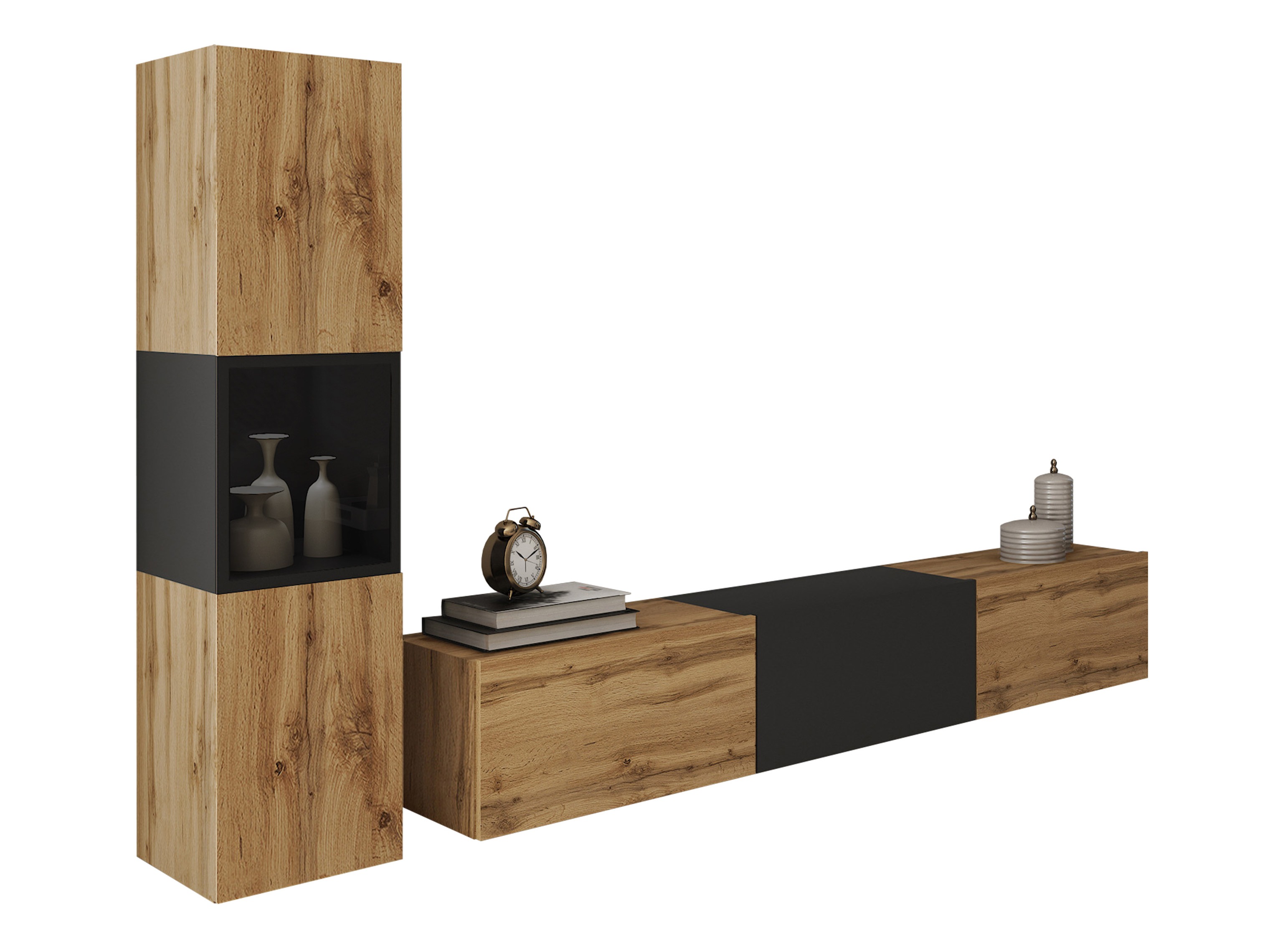 Komplet za dnevno sobo Sarasota 192 (Wotan hrast + Grafit)