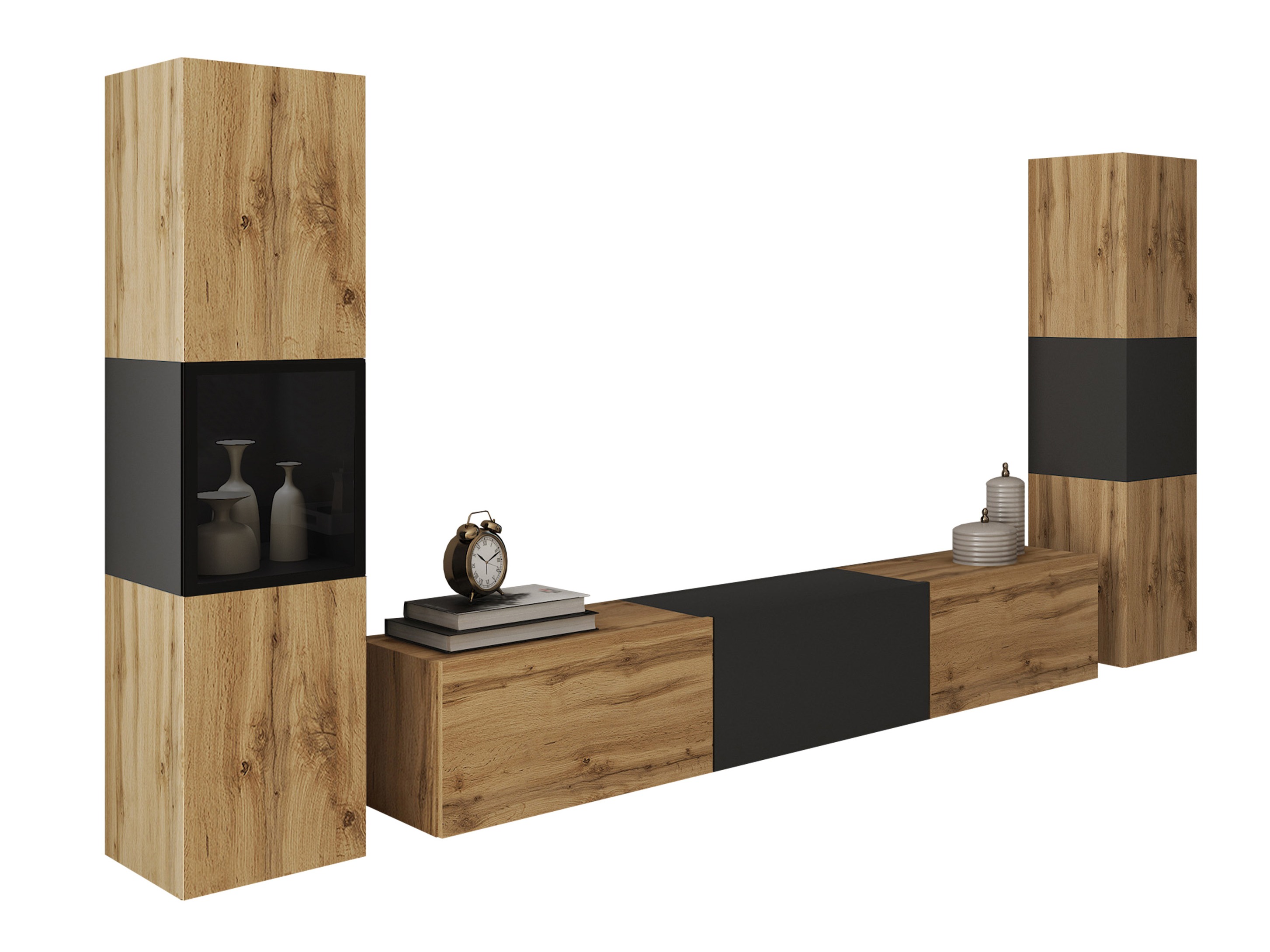Komplet za dnevno sobo Sarasota 193 (Wotan hrast + Grafit)