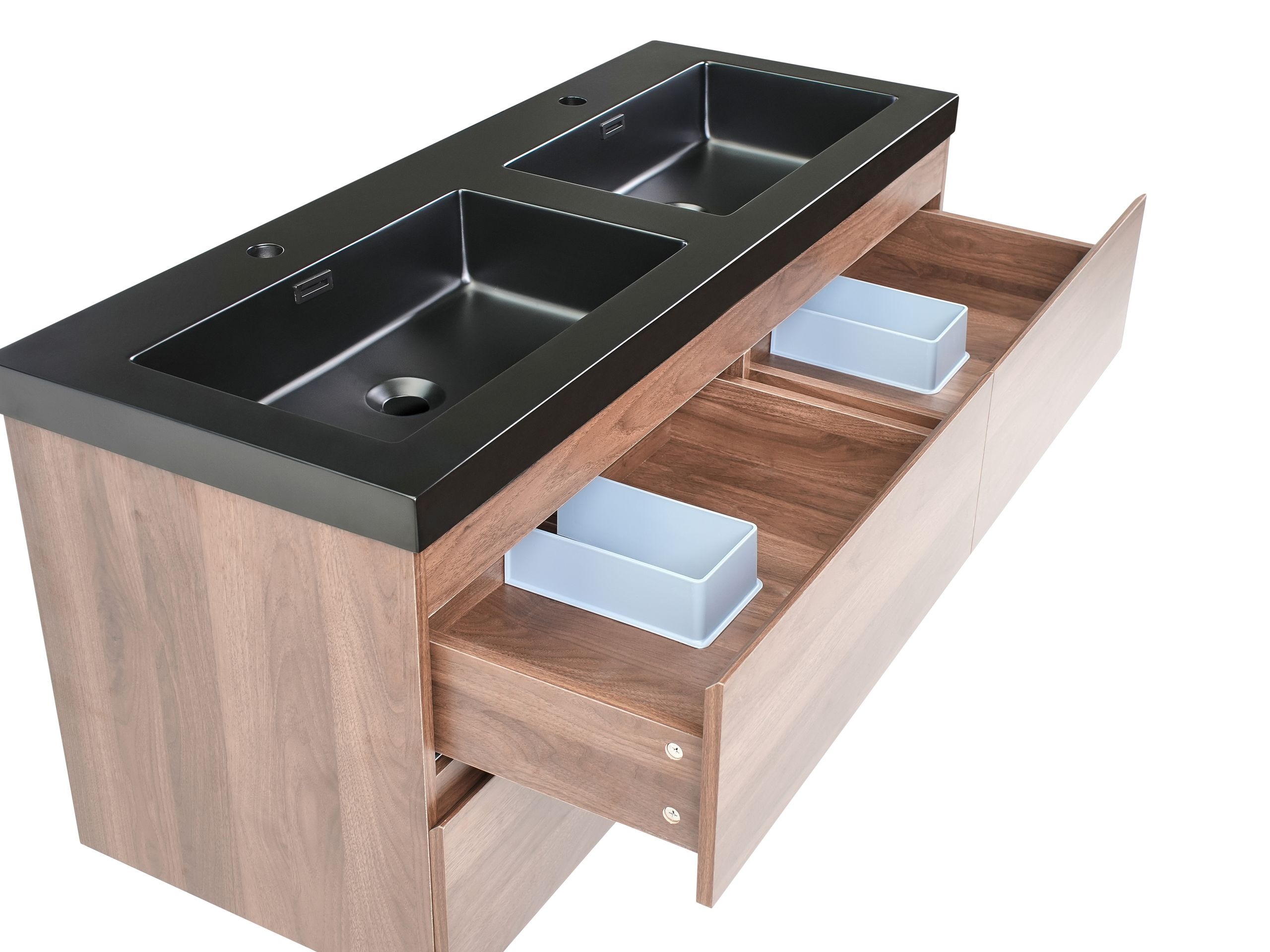 Viseča kopalniška omarica za umivalnik Berwyn 2873 (Temno rjava)