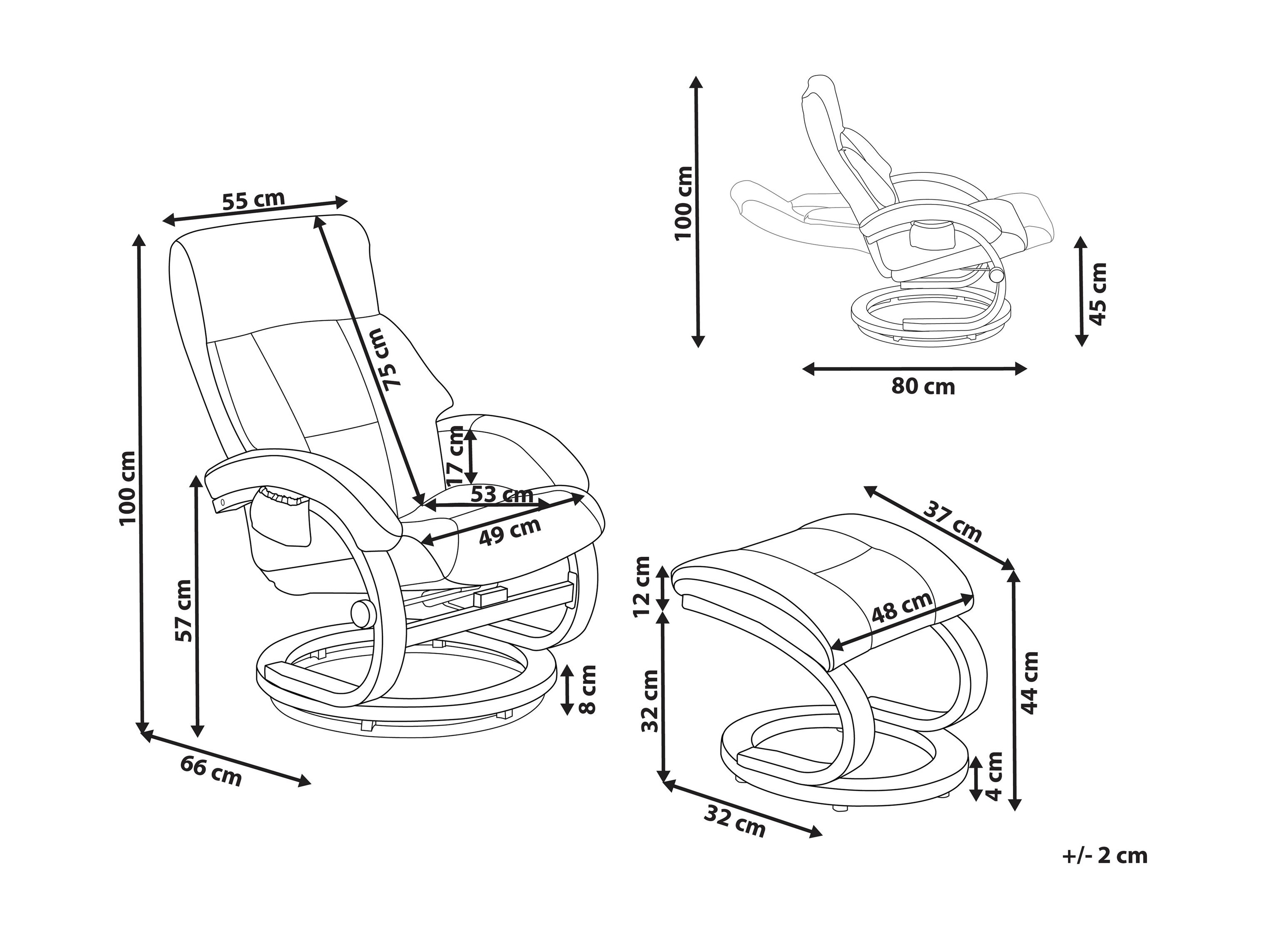 Fotelj Berwyn 877 (Črna)