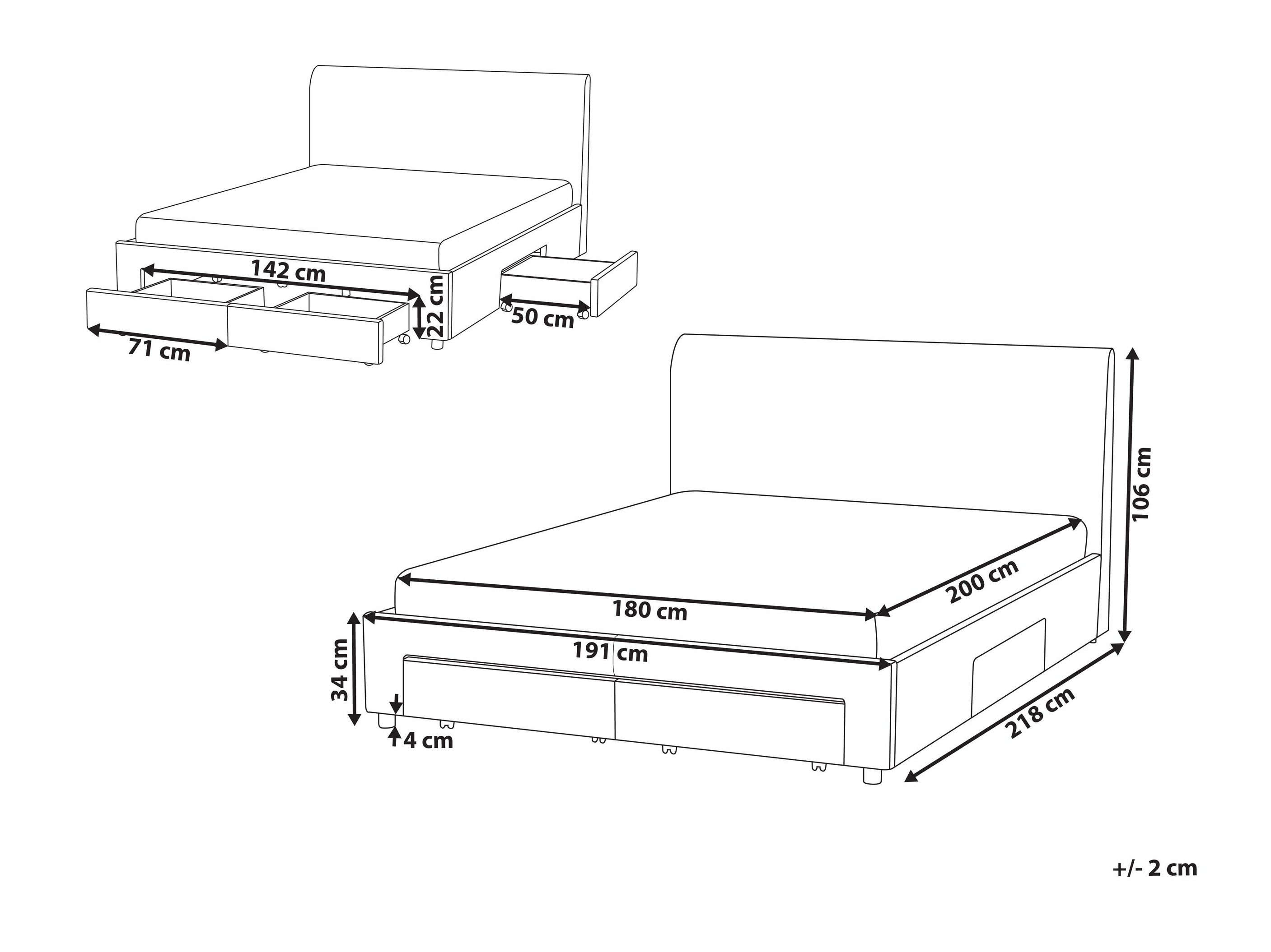 Postelja Berwyn 2875 (Bela)