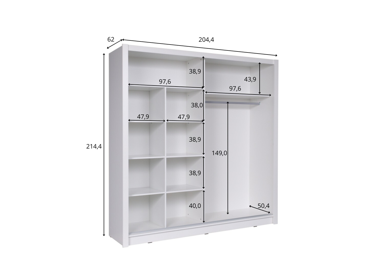 Garderobna omara Baytown 156 (Grafit)