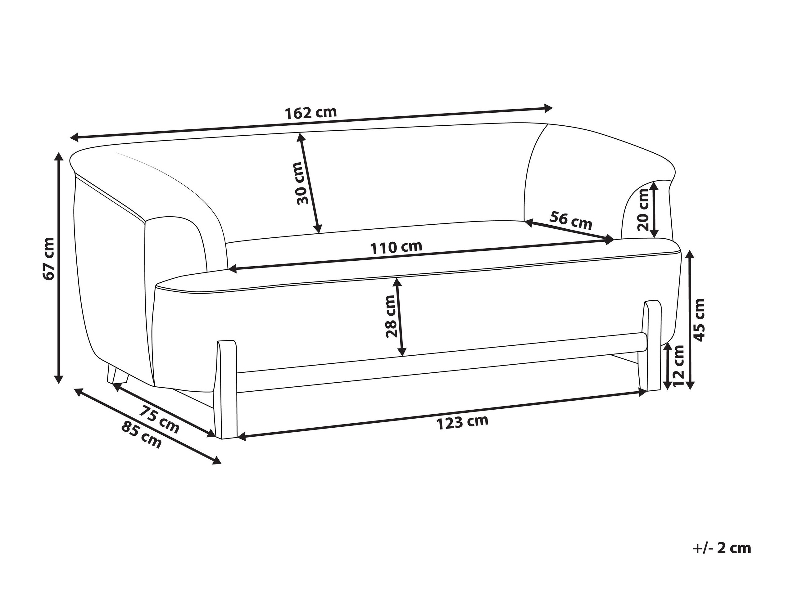 Kavč Berwyn 2879 (Rjava)