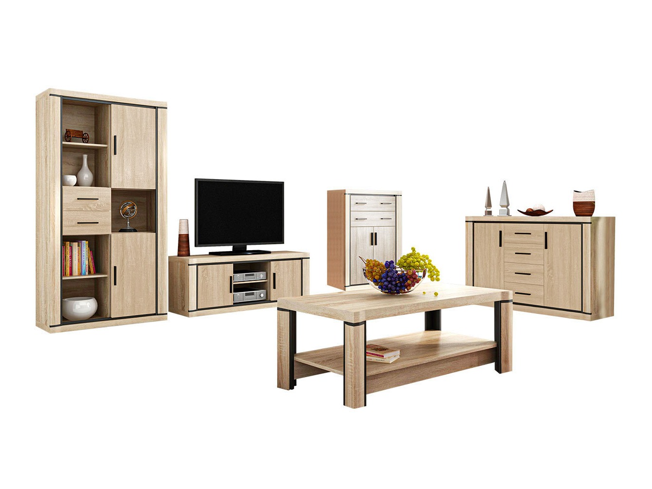 Komplet za dnevno sobo Lorelie 124 (Sonoma hrast)