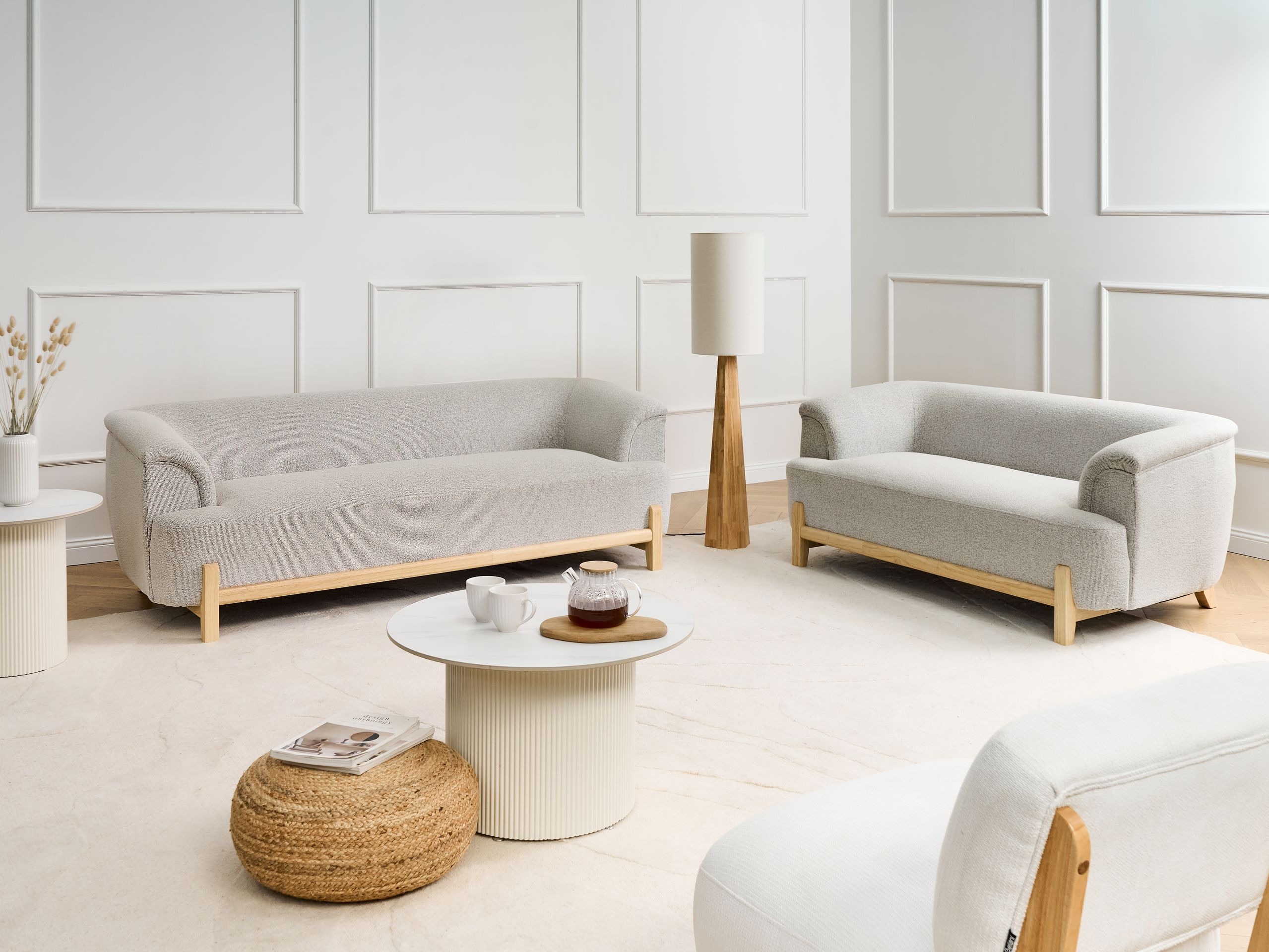 Komplet oblazinjenega pohištva Berwyn 2881 (Svetlo siva)