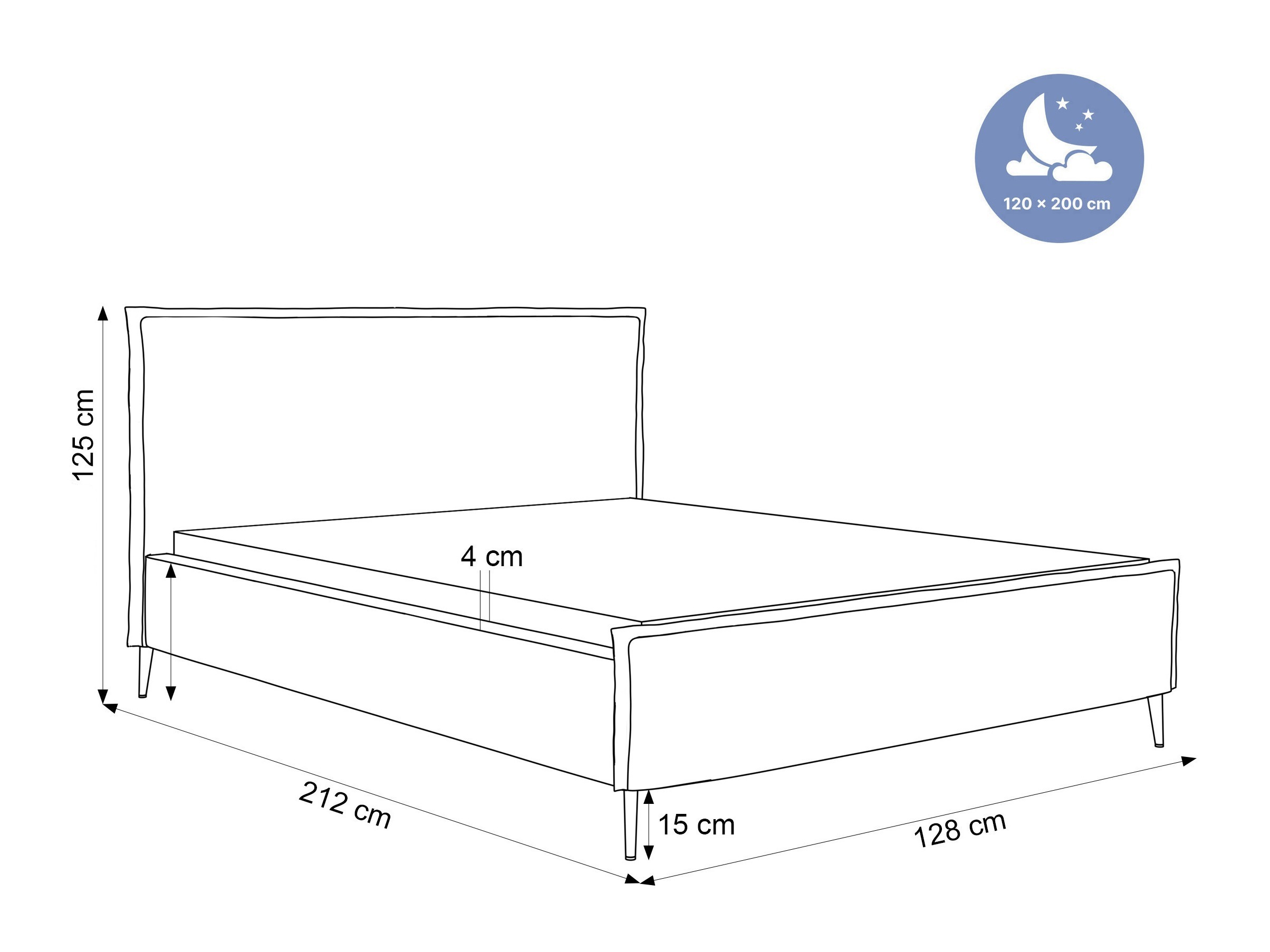 Postelja Hesperia 116 (Dream Velvet 202.07)
