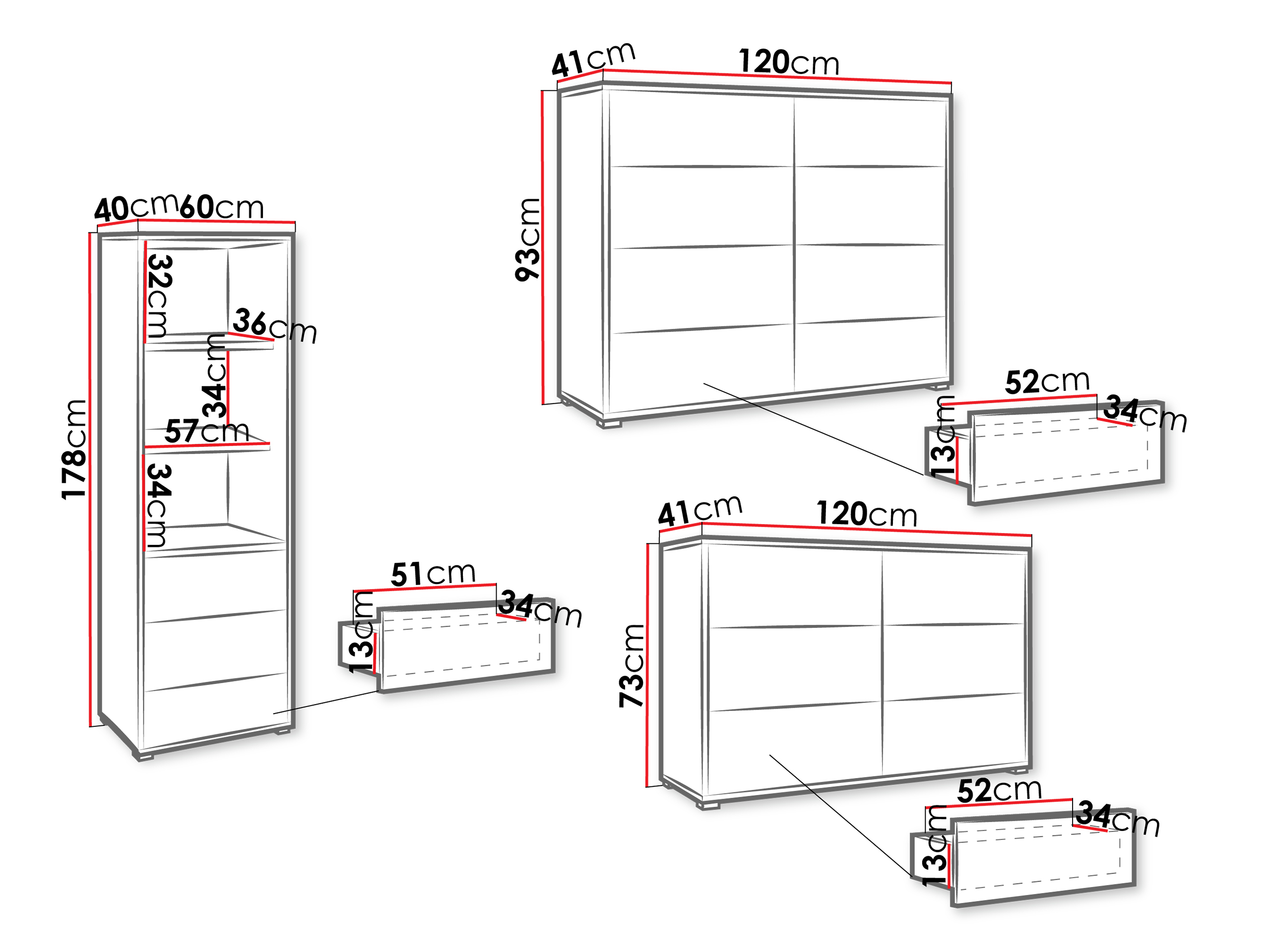 Komplet za dnevno sobo Comfivo Fersoe 107 (Bela)