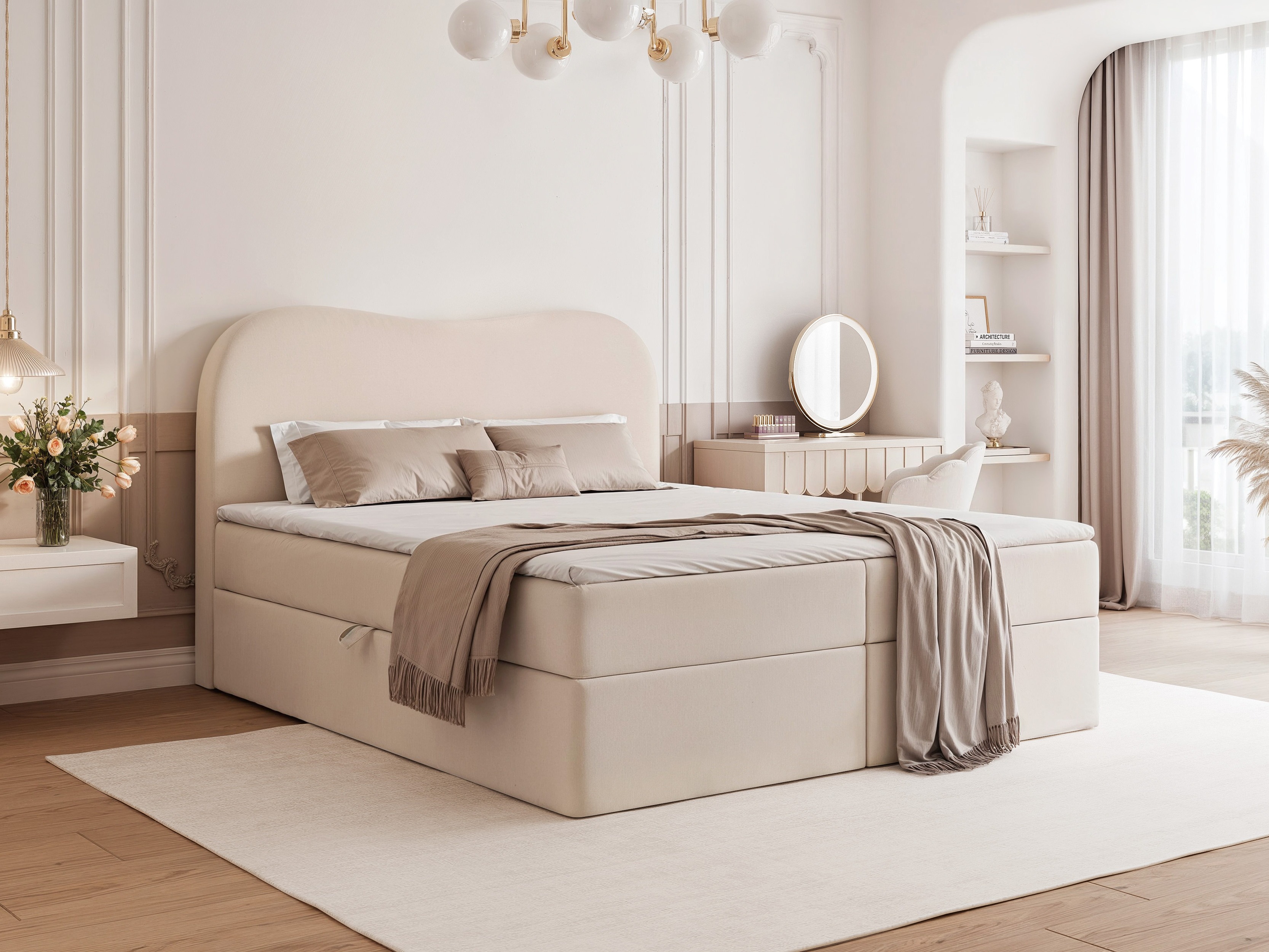 Boxspring postelja Hesperia 117 (Dream Velvet 202.03)