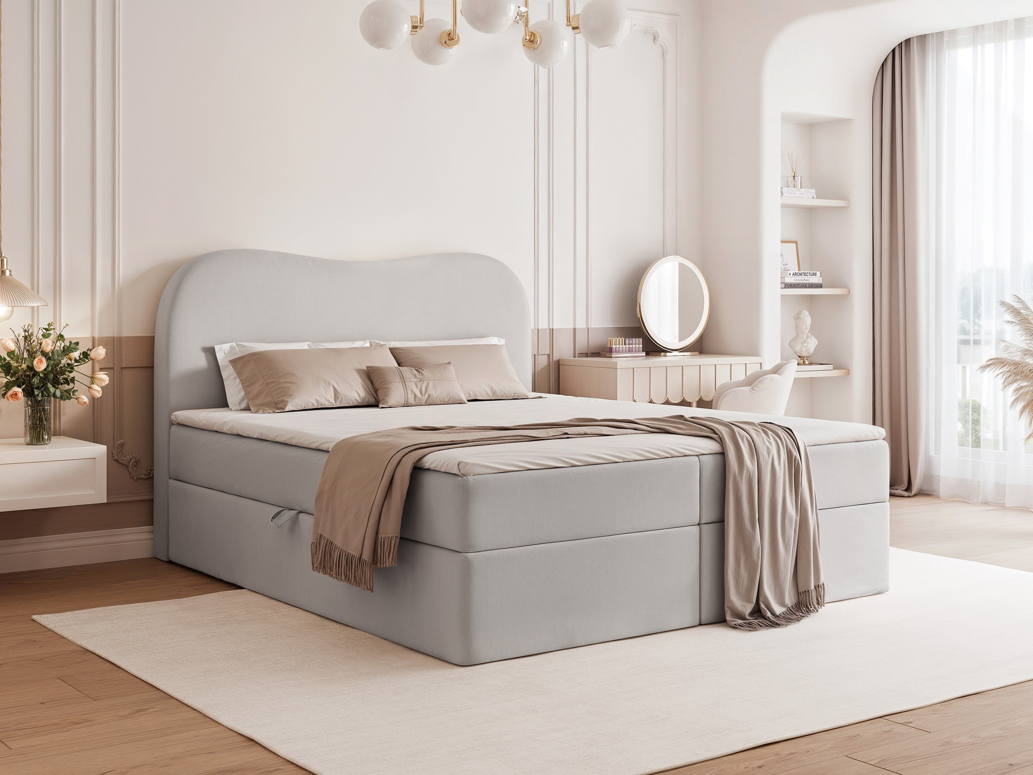 Boxspring postelja Hesperia 117 (Dream Velvet 202.17)